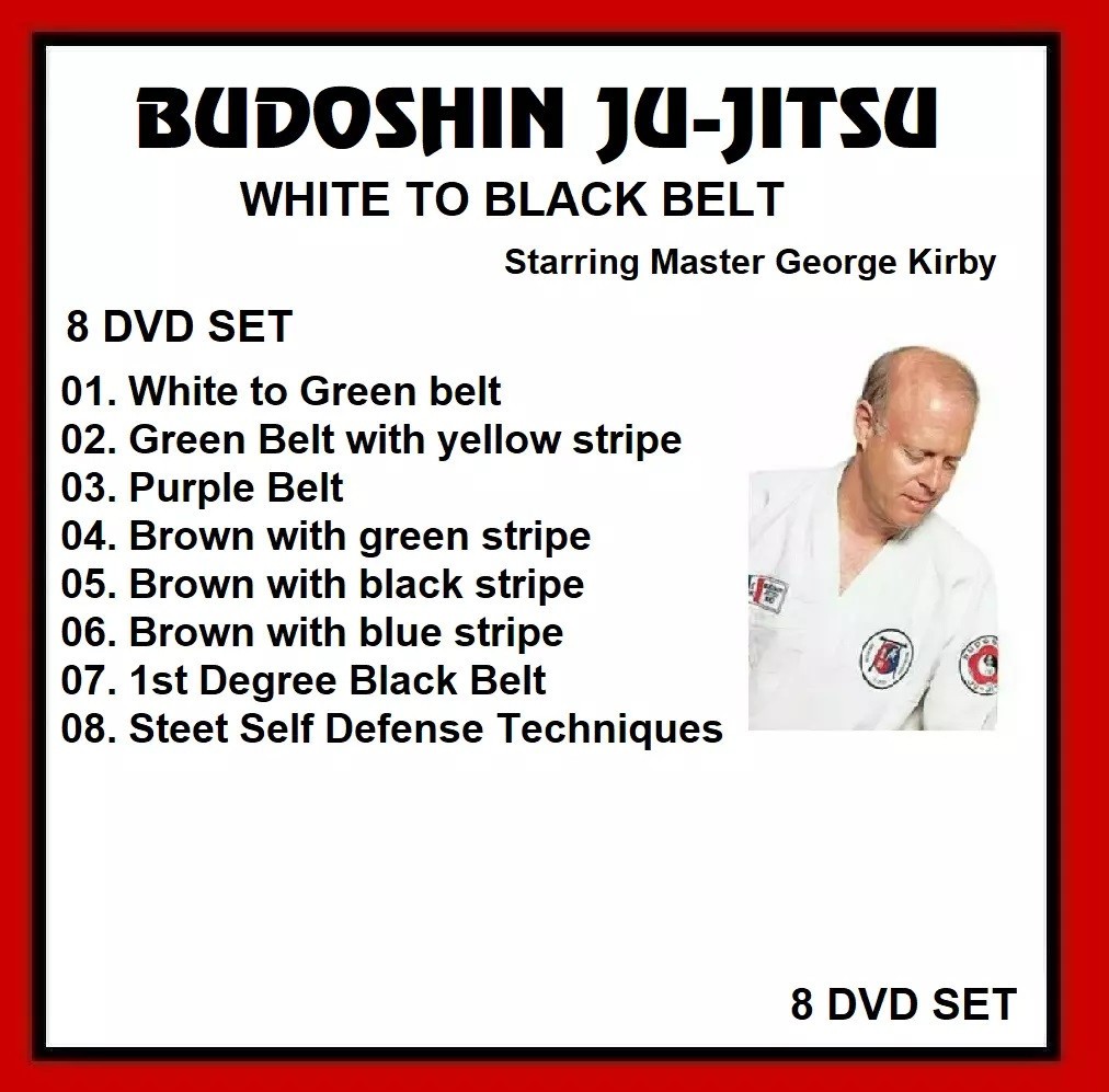 BUDOSHIN JU JITSU Instructional Series 8 DVD Set jujitsu white to black belt bud