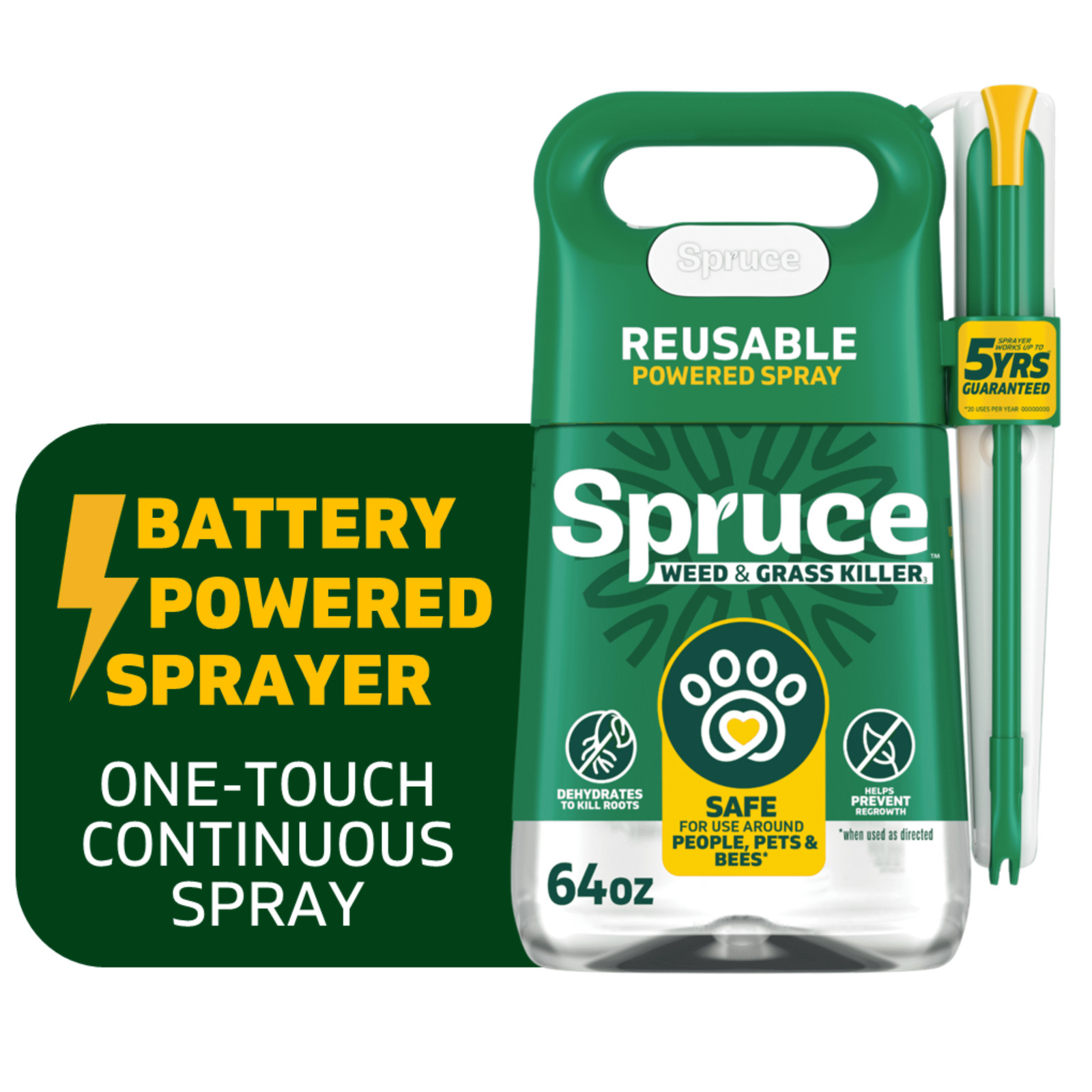 64oz Weed Grass Elimination Spray Kit Outdoor Lawn Garden Weeding Starter Tool