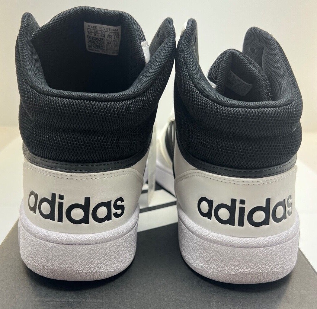 Adidas Men's Hoops 3.0 Mid Basketball Shoes GW3019 White Black NWD Free Shipping