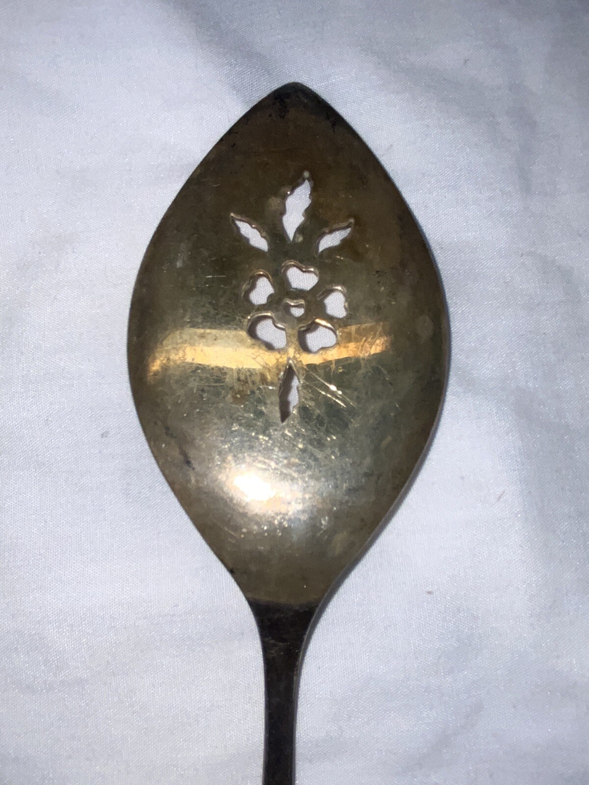 MORNING ROSE Oneida Community silverplate Solid Pierced Pie Server