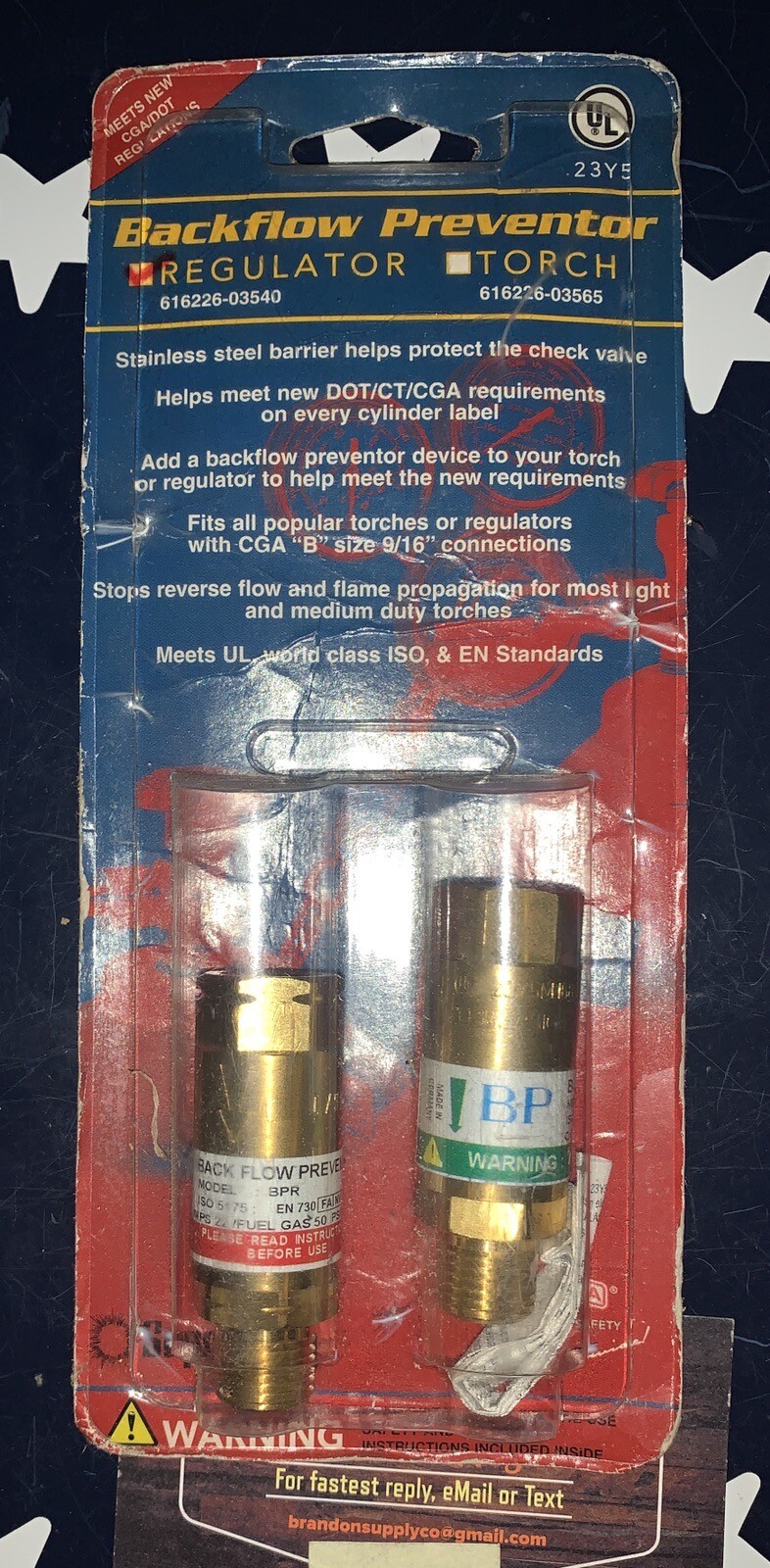 Superflash Backflow Flashback Preventor for Regulators #616226-03540