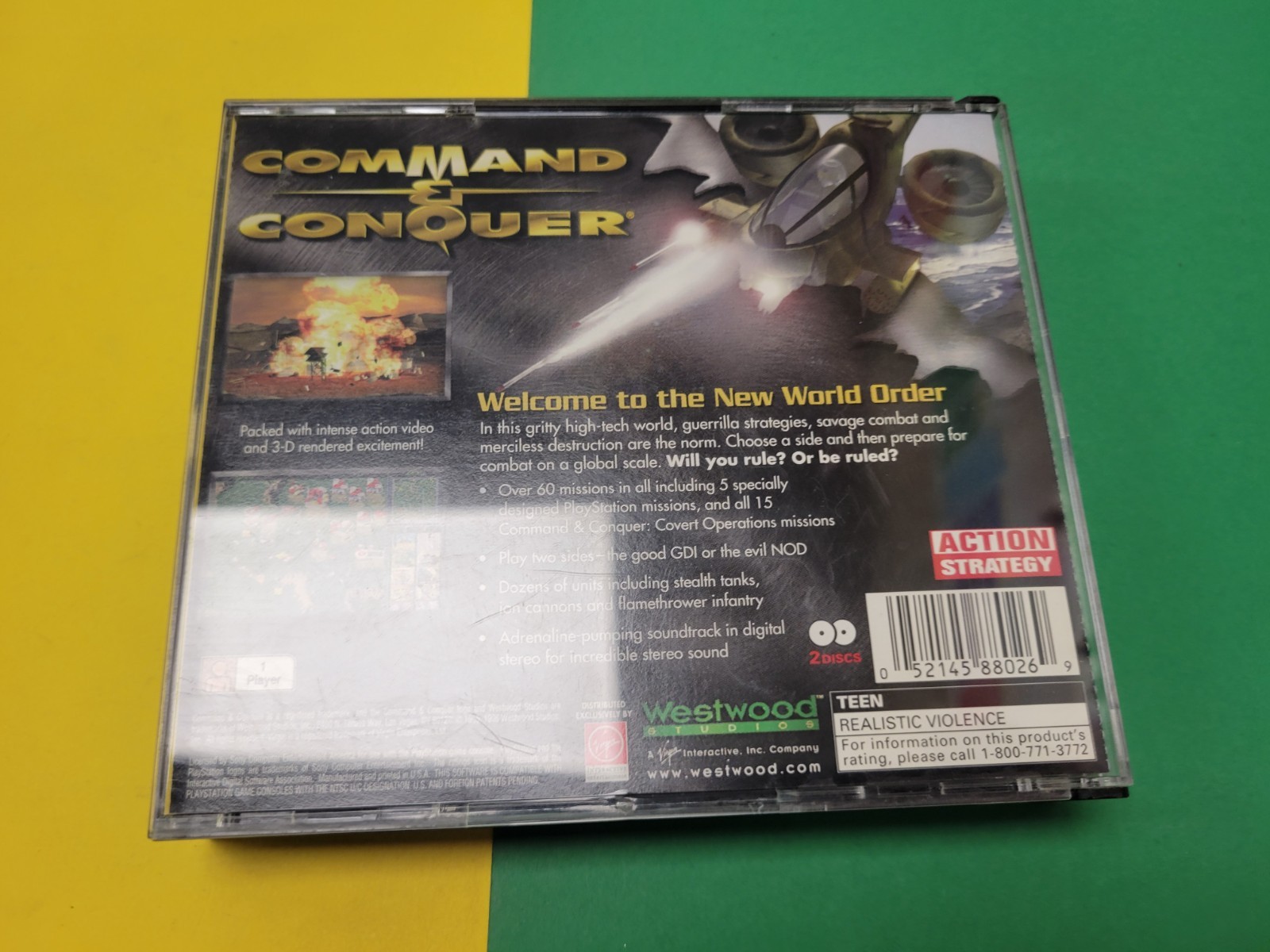 Command and (&) Conquer Playstation ps1 psx Case Only