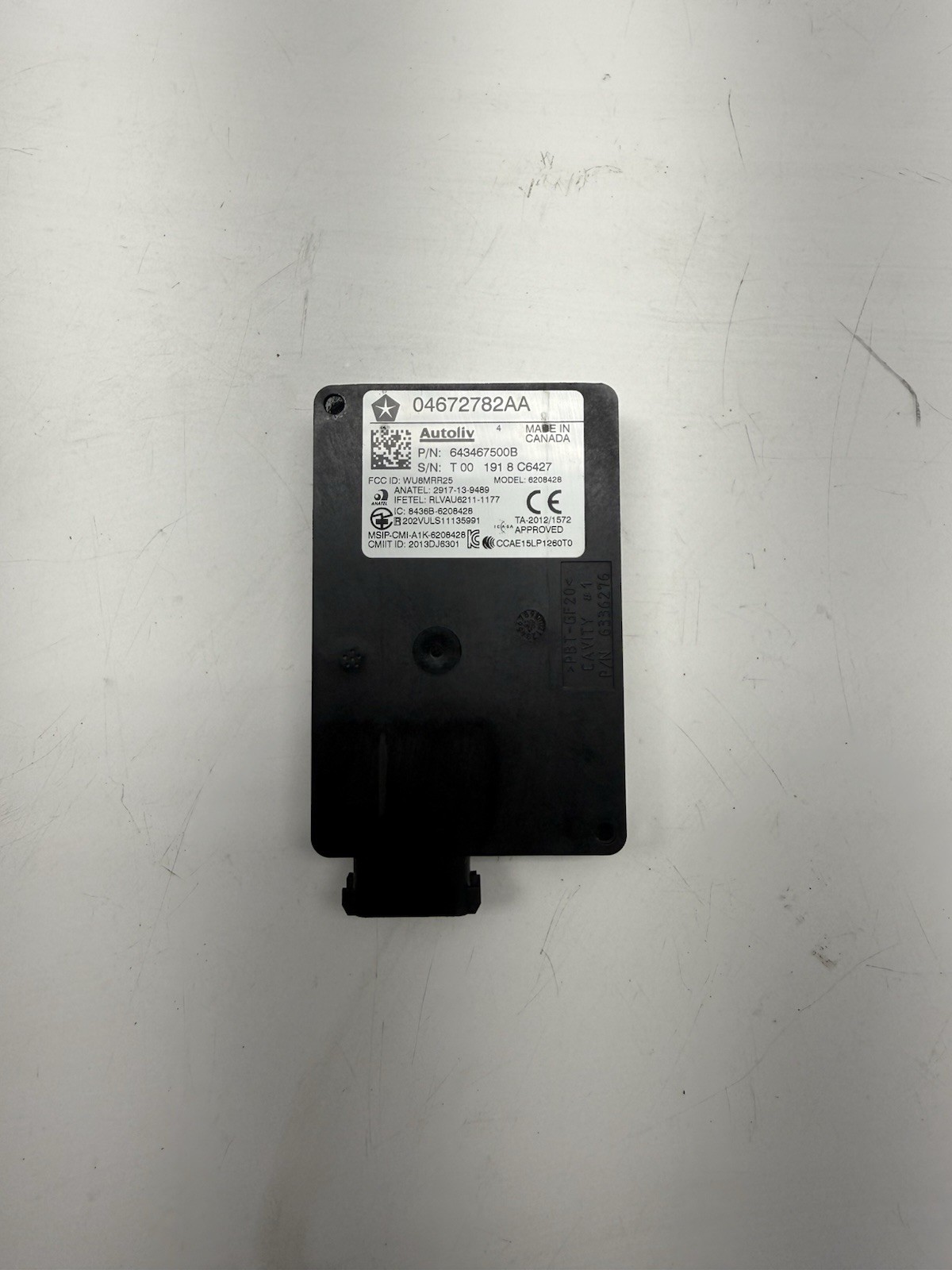 2019 DODGE CHARGER BLIND SPOT DETECTION MODULE 04672782AA