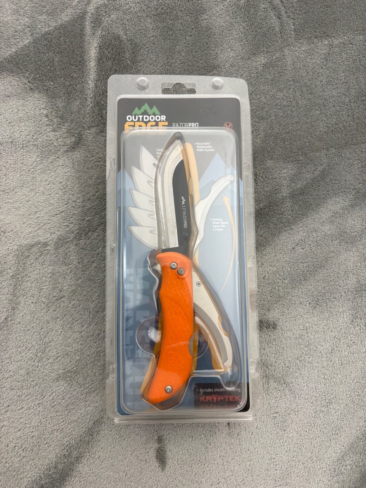 Outdoor Edge RazorPro Knife - Orange - RO-20C w/ Sheath