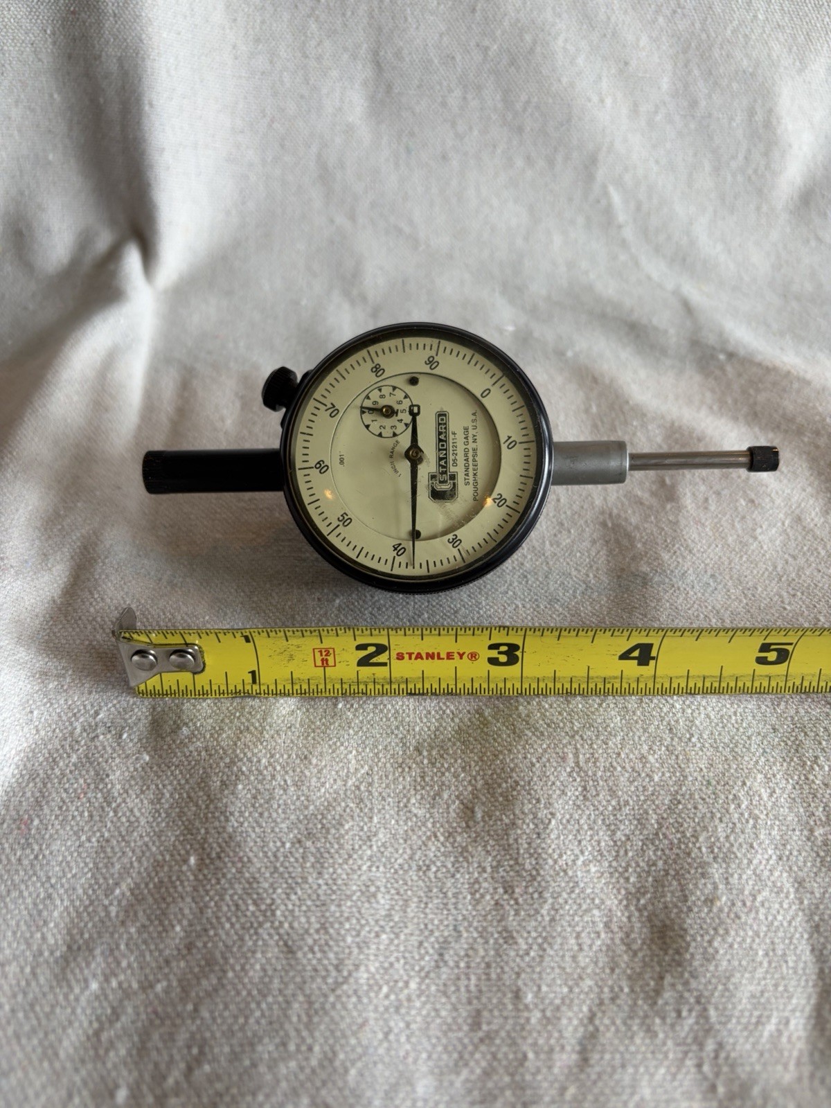 Standard Gauge Dial Indicator With 2” Dial Reads .001 Graduations