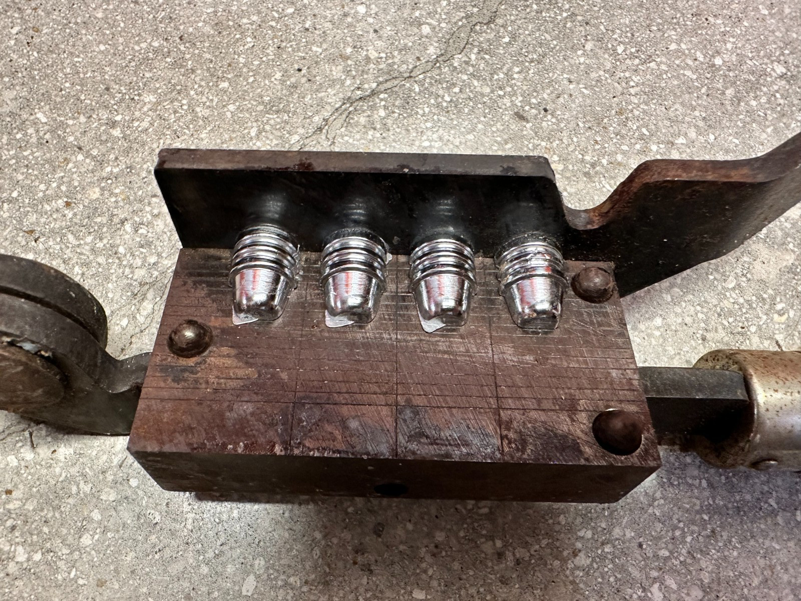 VINTAGE Bullet Mold Casting Tool Set Lead Ladles Dipper .45