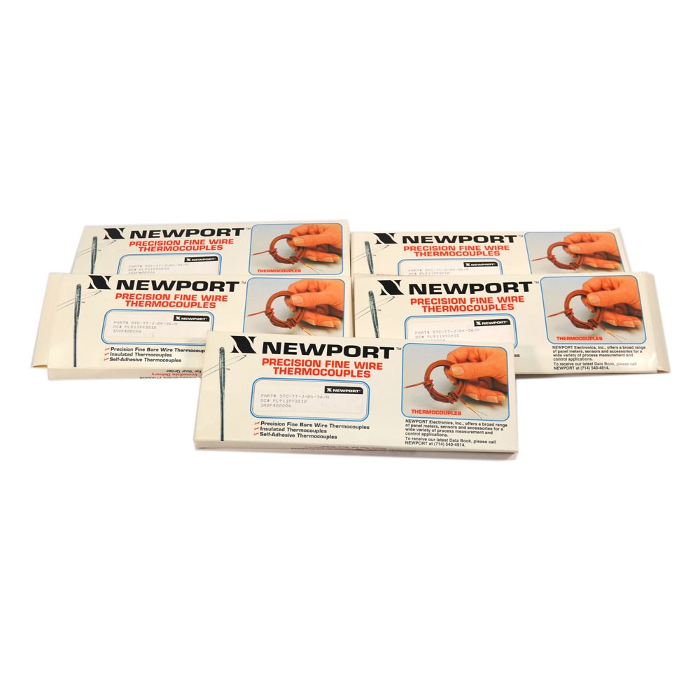 (Lot of 5) Newport 5TC-TT-J-24-36 Precision Fine Wire Thermocouples 5 pack