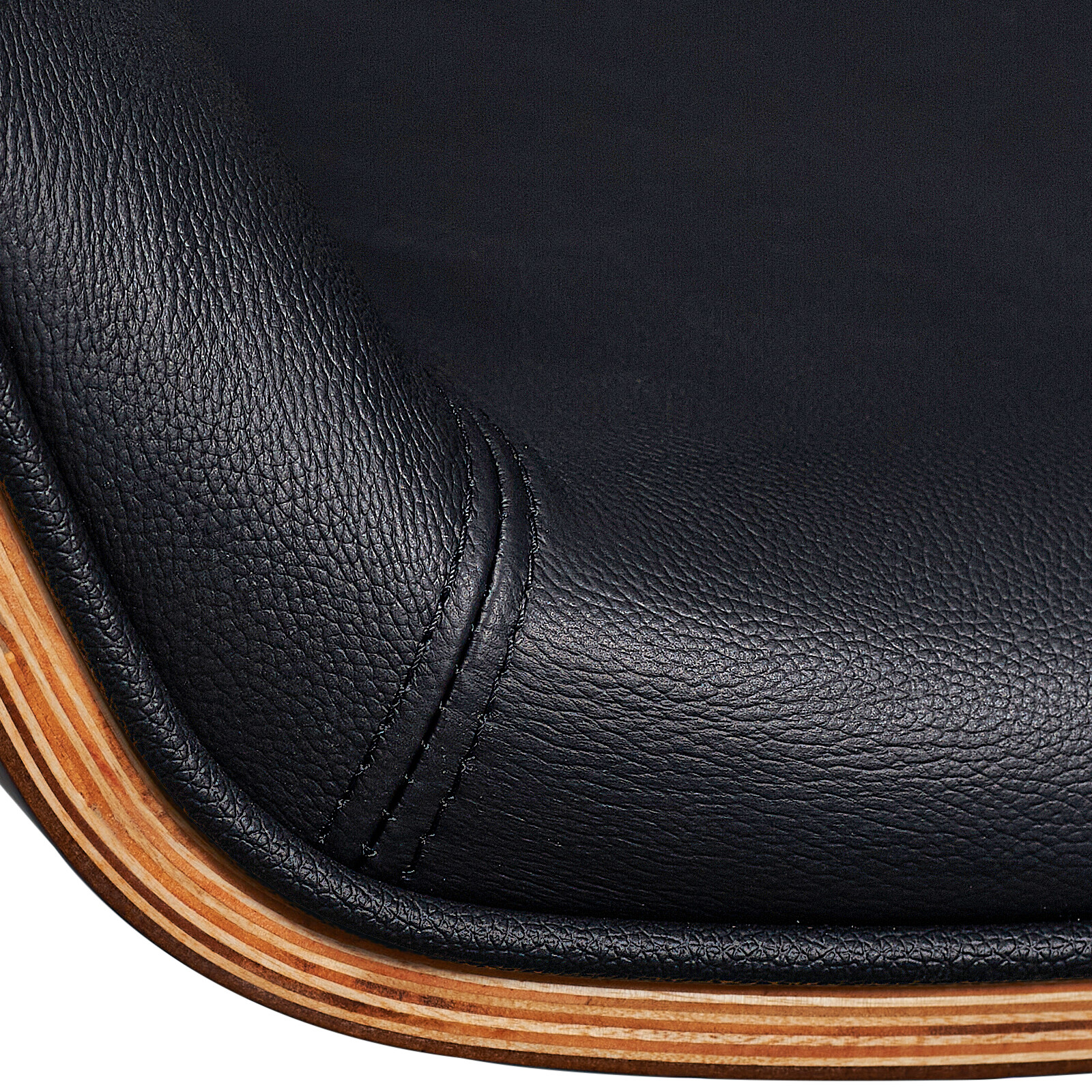 Light Rosewood Office Chair Ergonomic Armless Chair Genuine Leather Desk Chair