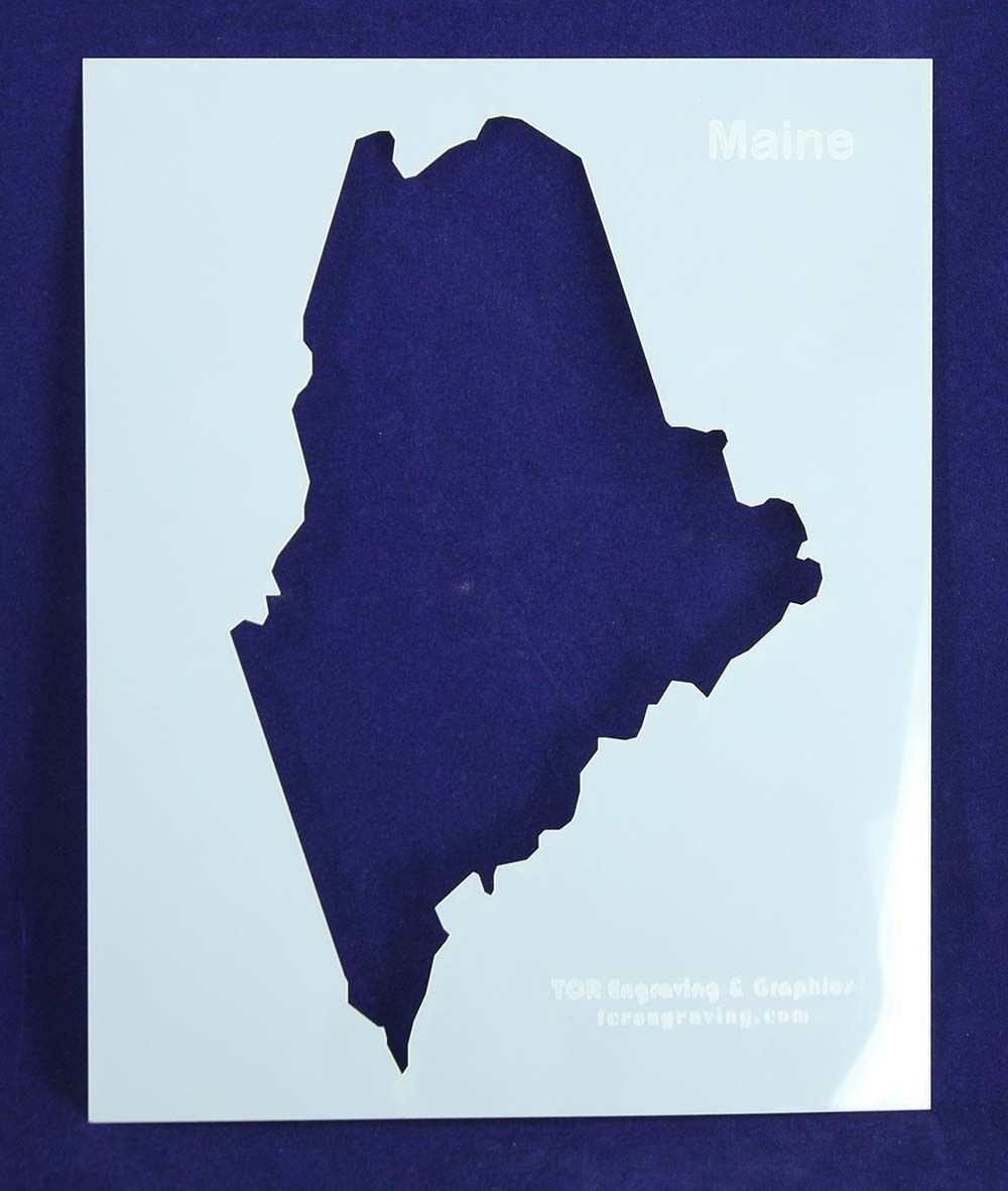 State of Maine Stencil -14 mil Mylar Painting/Crafts