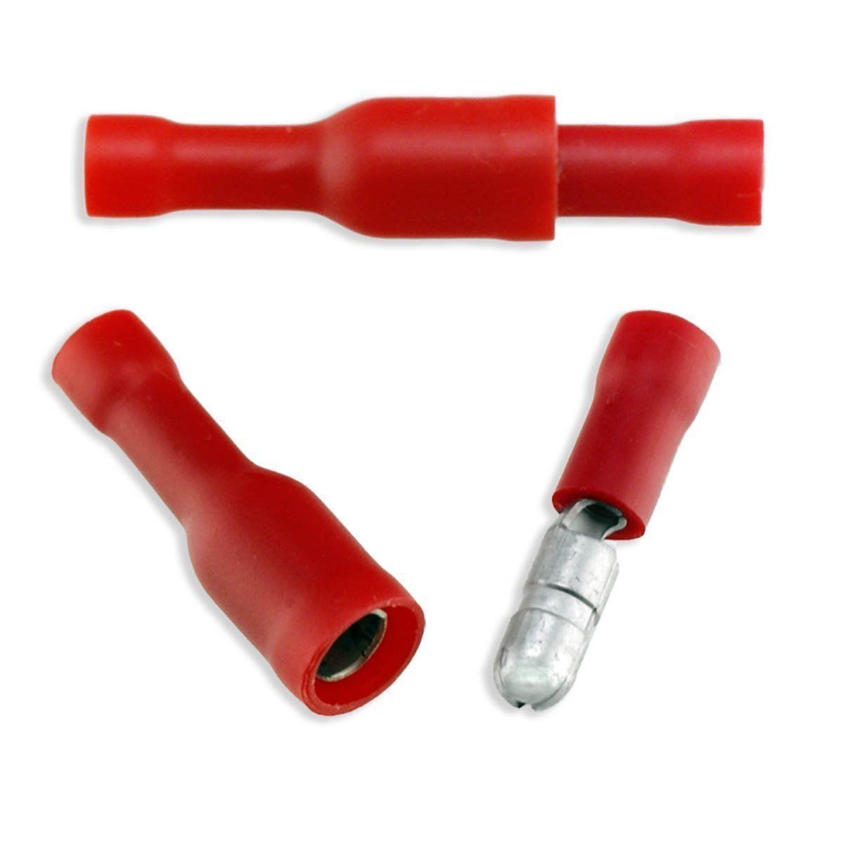 200 PK 22-18 GAUGE VINYL INSULATED BULLET CONNECTORS 100 PCS EACH MALE & FEMALE
