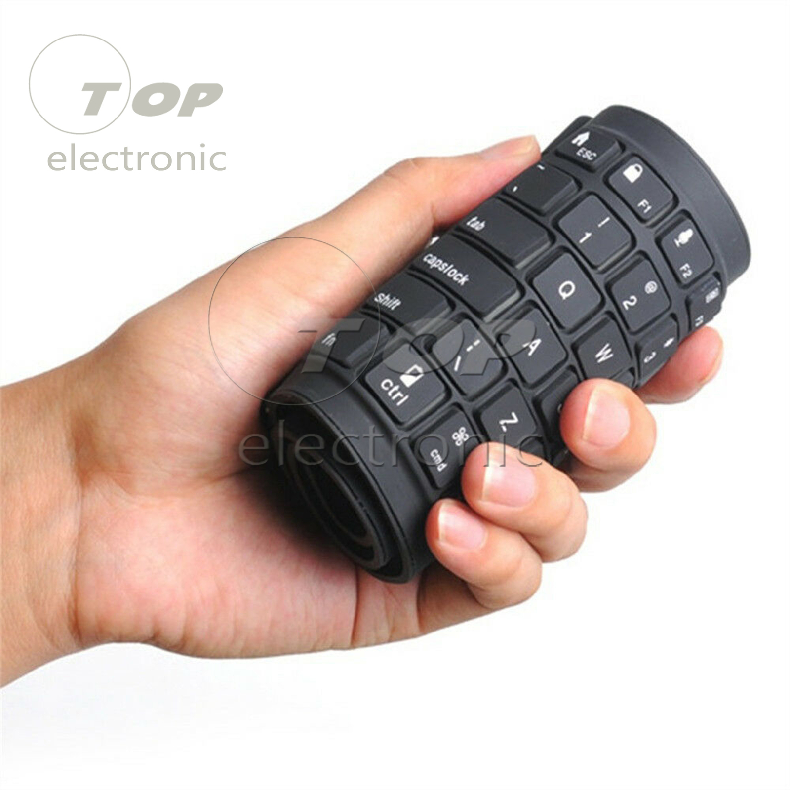 Portable 85Key Keyboard Silicone Waterproof Soft Flexible Foldable for Laptop PC