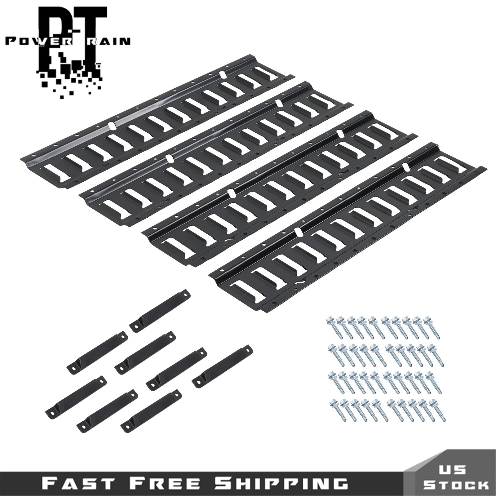 12 Pack E Track Tie Down Rails Power Coated E-Tracks 2' For Trailers ATV