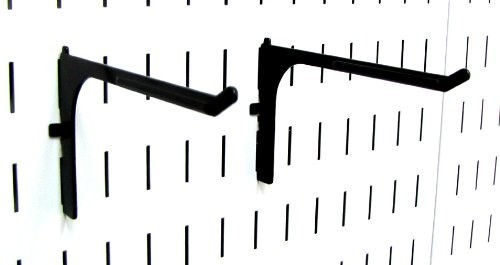 Wall Control 6in Reach Extended Hook Pair - Slotted Metal Pegboard Hooks Pegb...