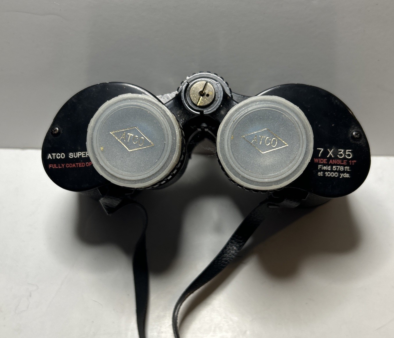 Vintage Atco Superman 7x35 Wide Angle 11”Binoculars With Case