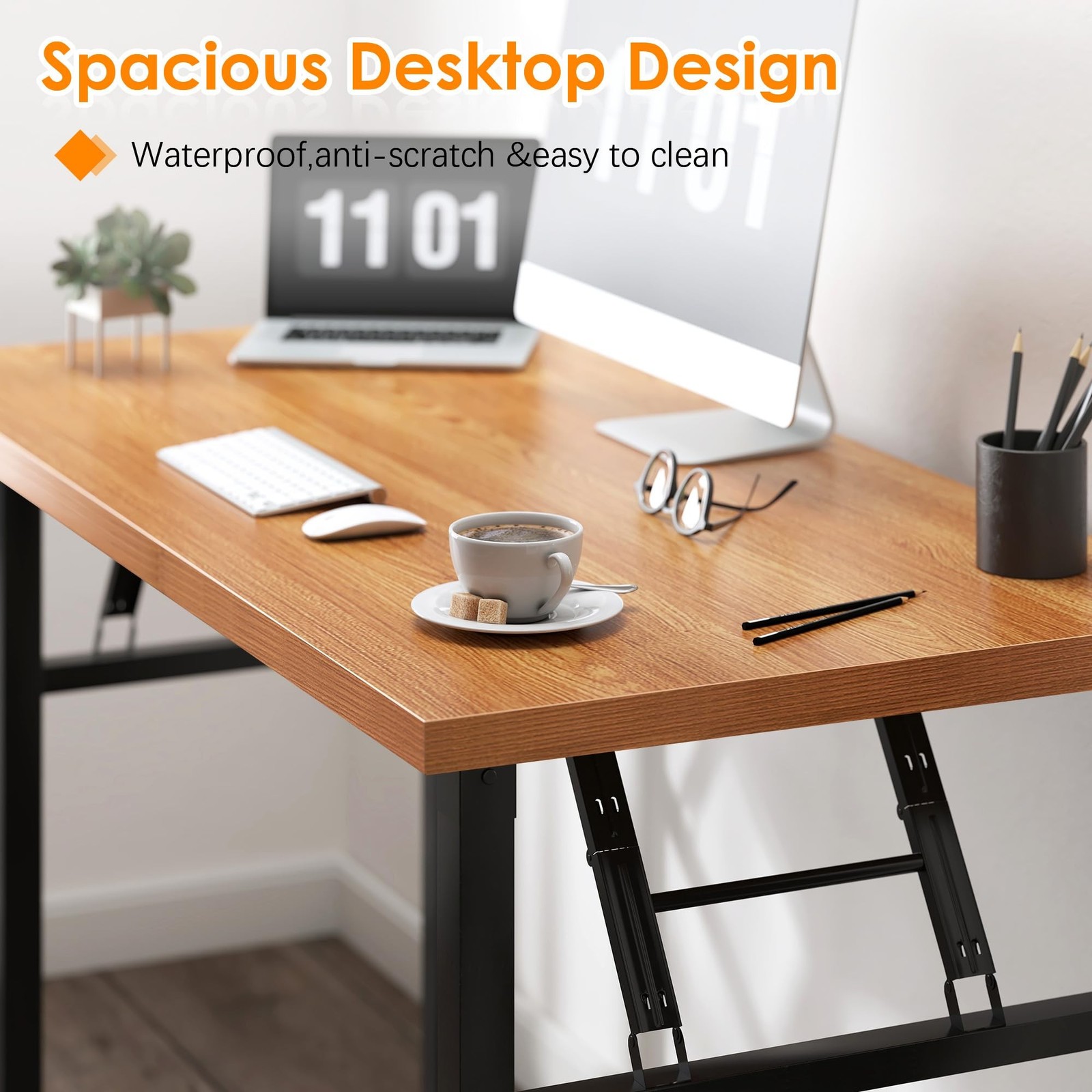 Need Folding Computer Desk - 39.4 Inch Foldable Office Writing Work Study Kid...