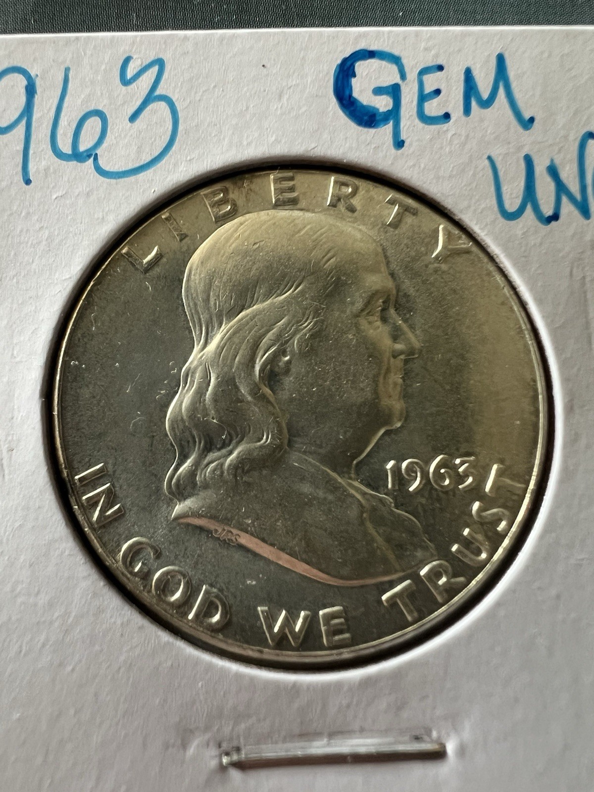 1963 Franklin Half Dollar SUPERB Gem BU Sharp Strike 90% Silver Coin