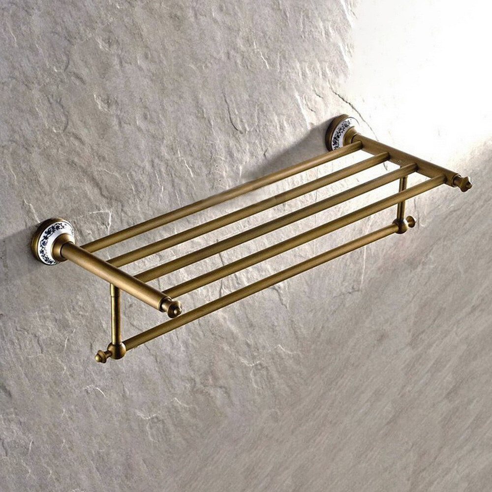 Antique Brass Ceramic Bathroom Accessories Set Bath Hardware Towel Bar szh134