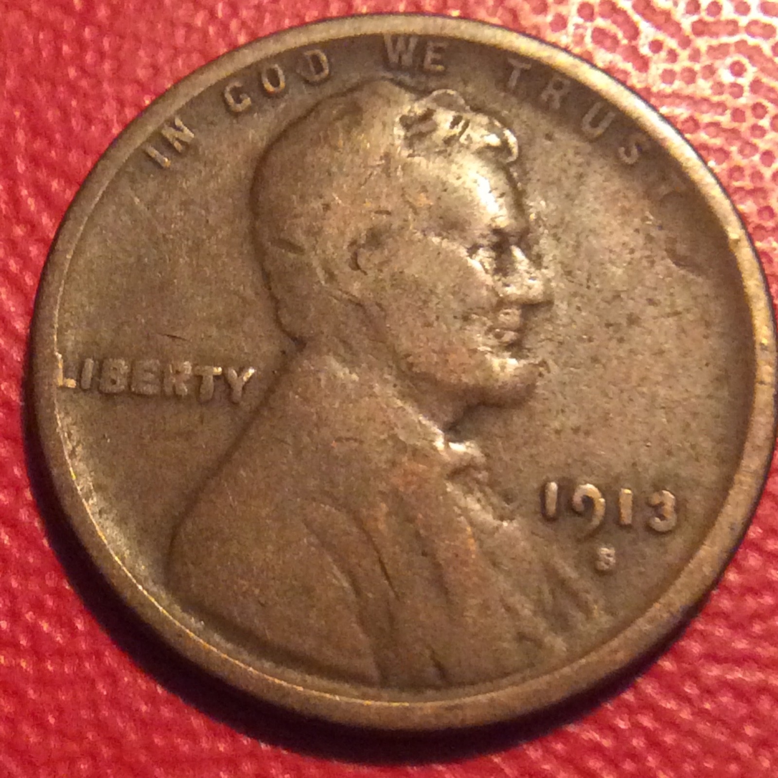 1913-S LINCOLN CENT  I-753 FREE SHIPPING