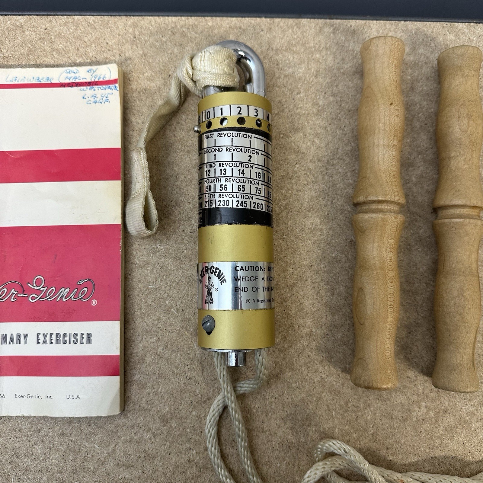 Vtg Exer-Genie Revolutionary Exerciser System W/ Carry Pouch Instructions