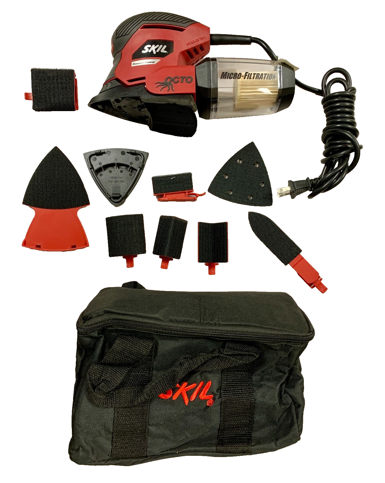 SKIL 7302-02 OCTO Multi-Finishing Detail Electric Sander w/ Attachments  0001