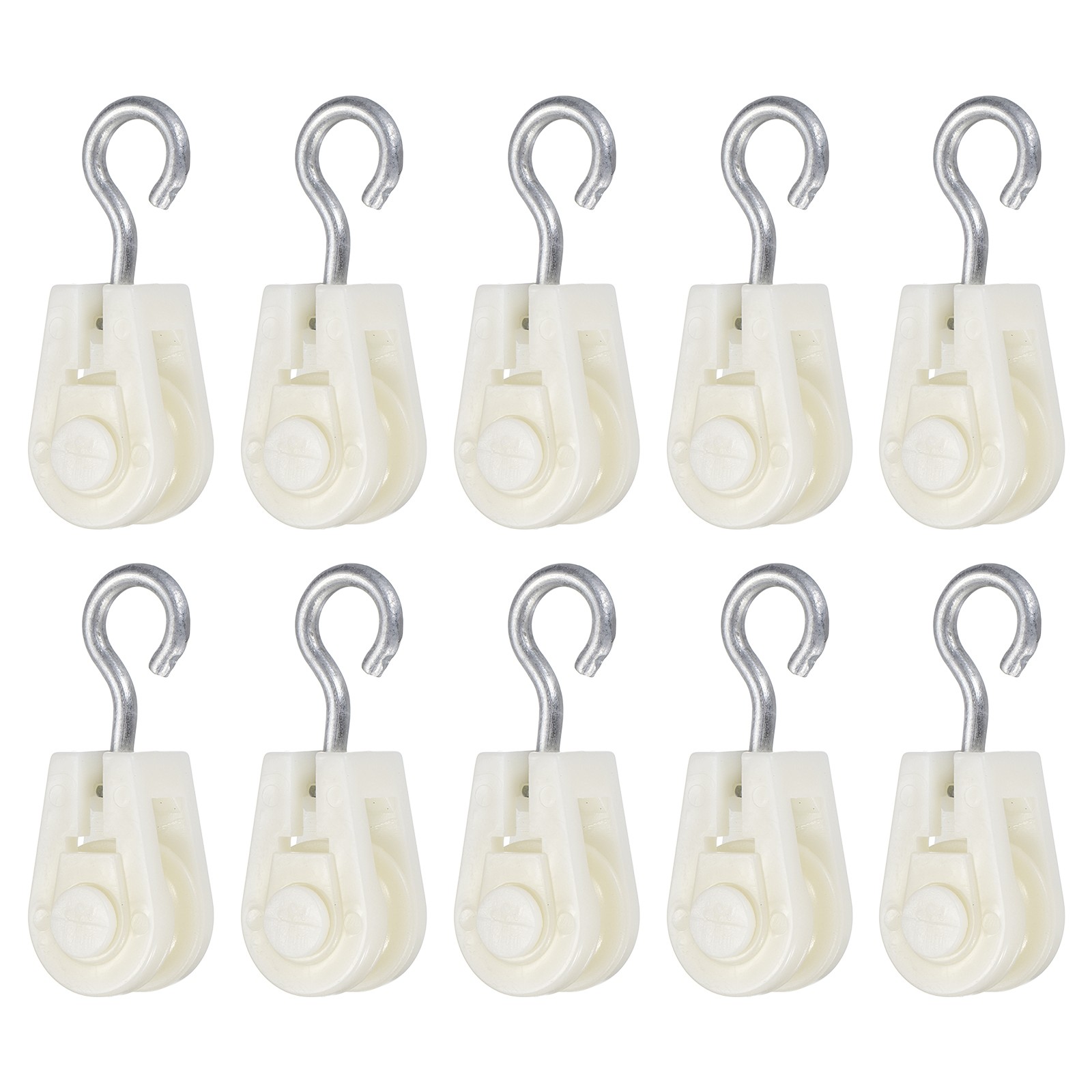 Nylon Pulley Wheel, (0.39" ID 2.44" L) (10Pcs), Single Sheave Lifting Rope