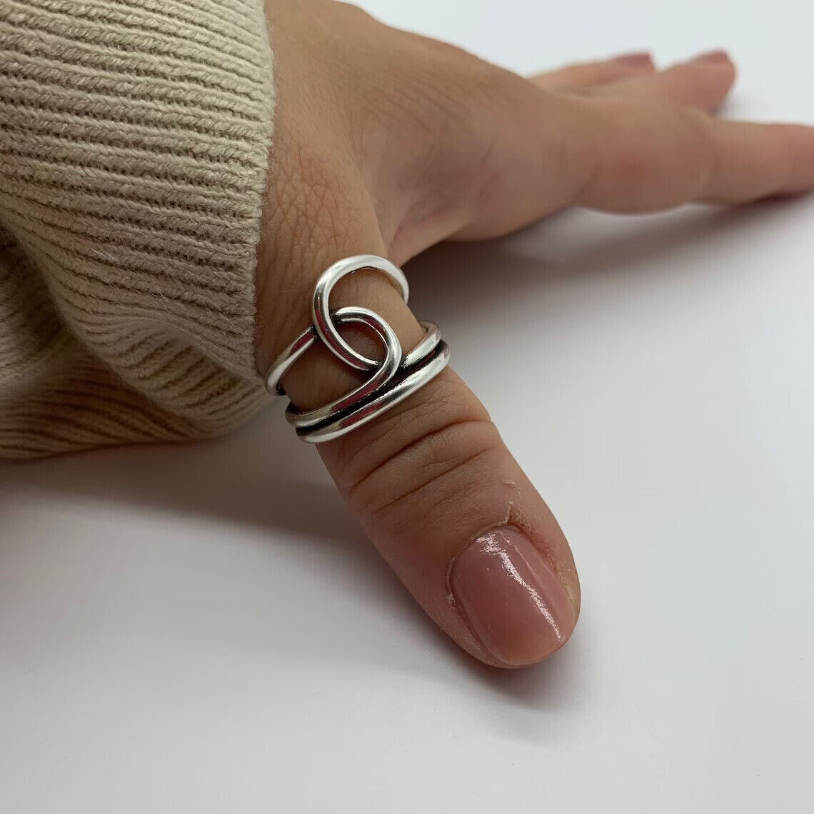 Solid 925 Sterling Silver Band Ring Statement Unique StyleHandmade Ring All Size