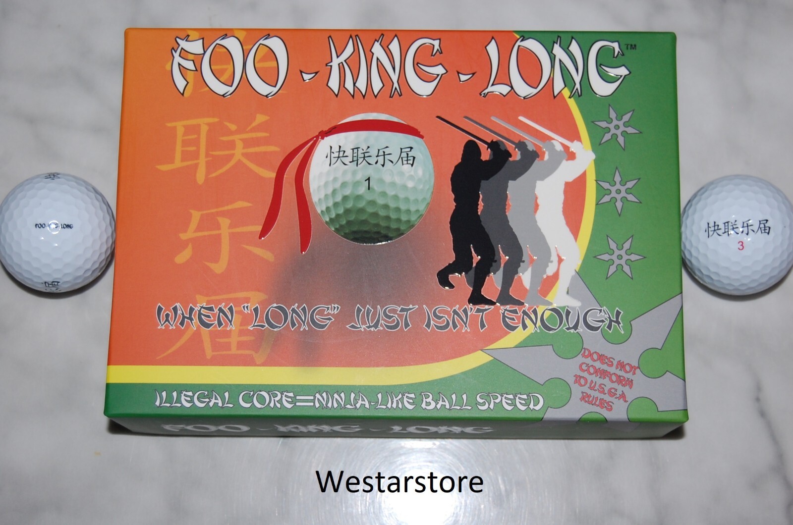 New Foo King Long Illegal Distance 1 DOZEN GOLF BALLS  Free 2 Dozen Tees JAPAN