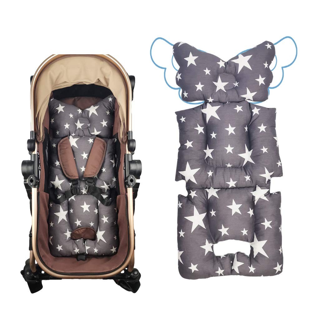 Stroller Liner Insert Seat Cushion, Infant Reversible Cotton Newborn Cushion ...