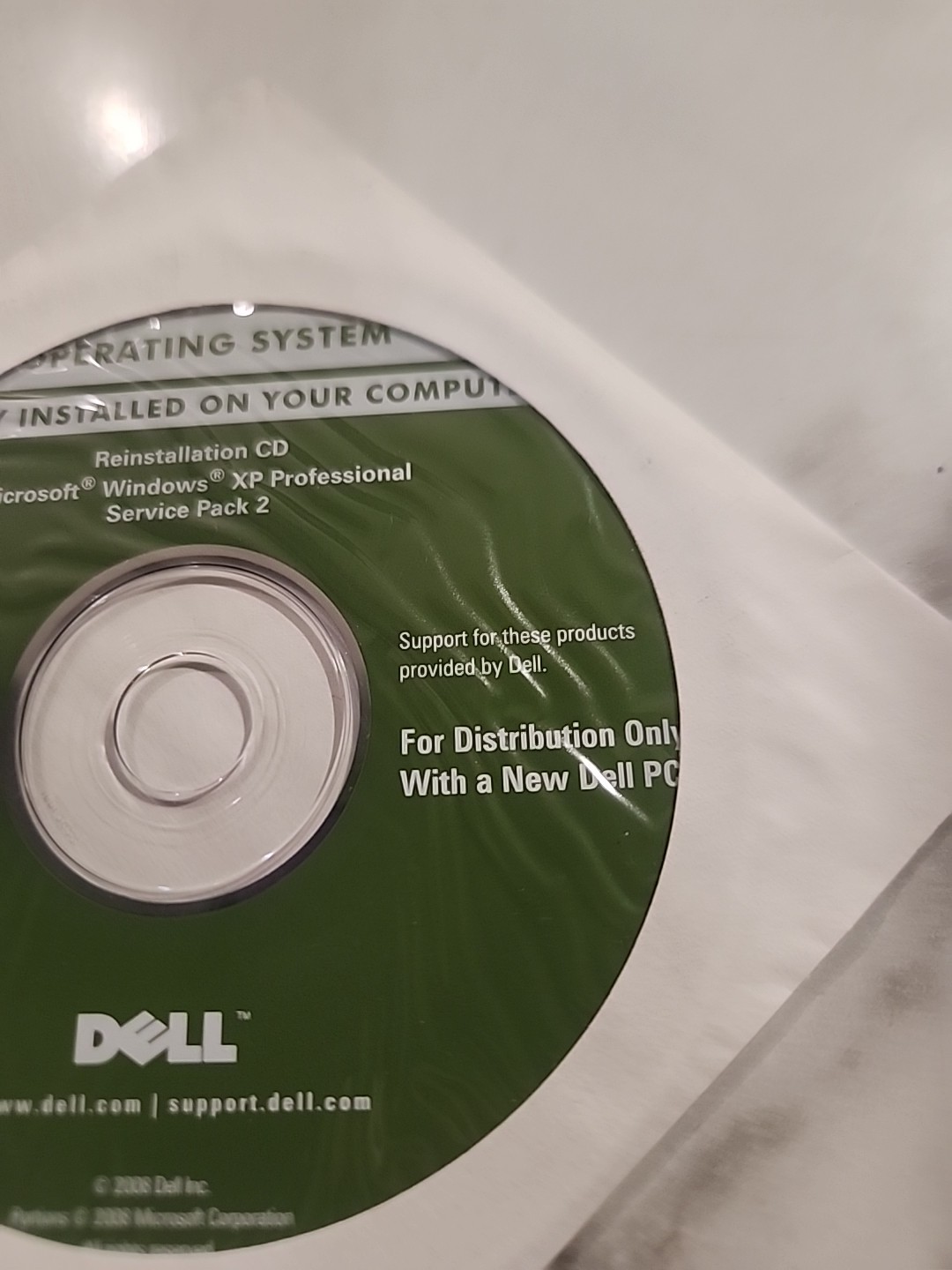 Dell Application Reinstalling Microsoft Windows XP Prof Service Pack 2 Software