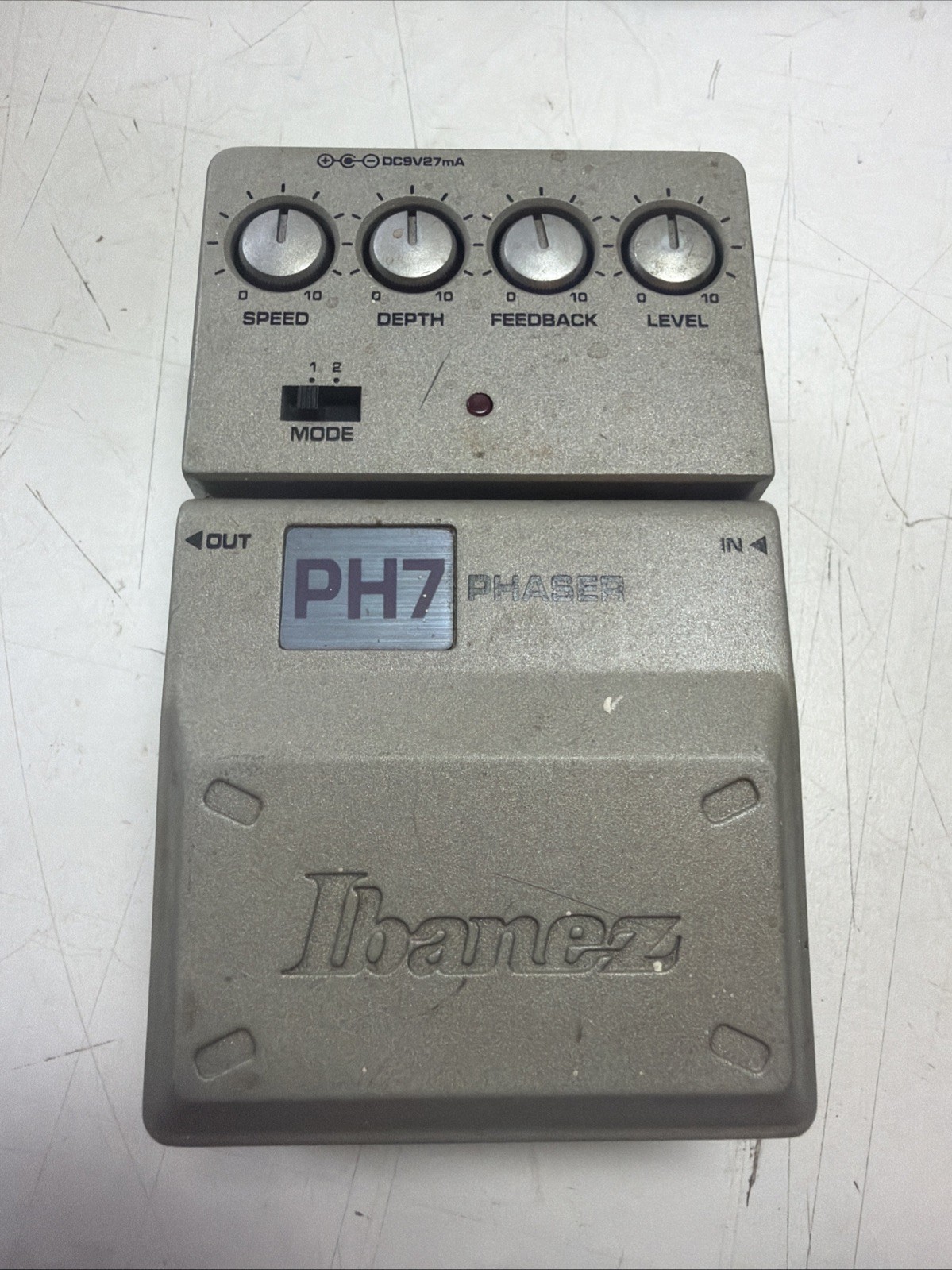 Ibanez PH7 Phaser Guitar Effects Pedal Tone-Lok Gray Tested Working