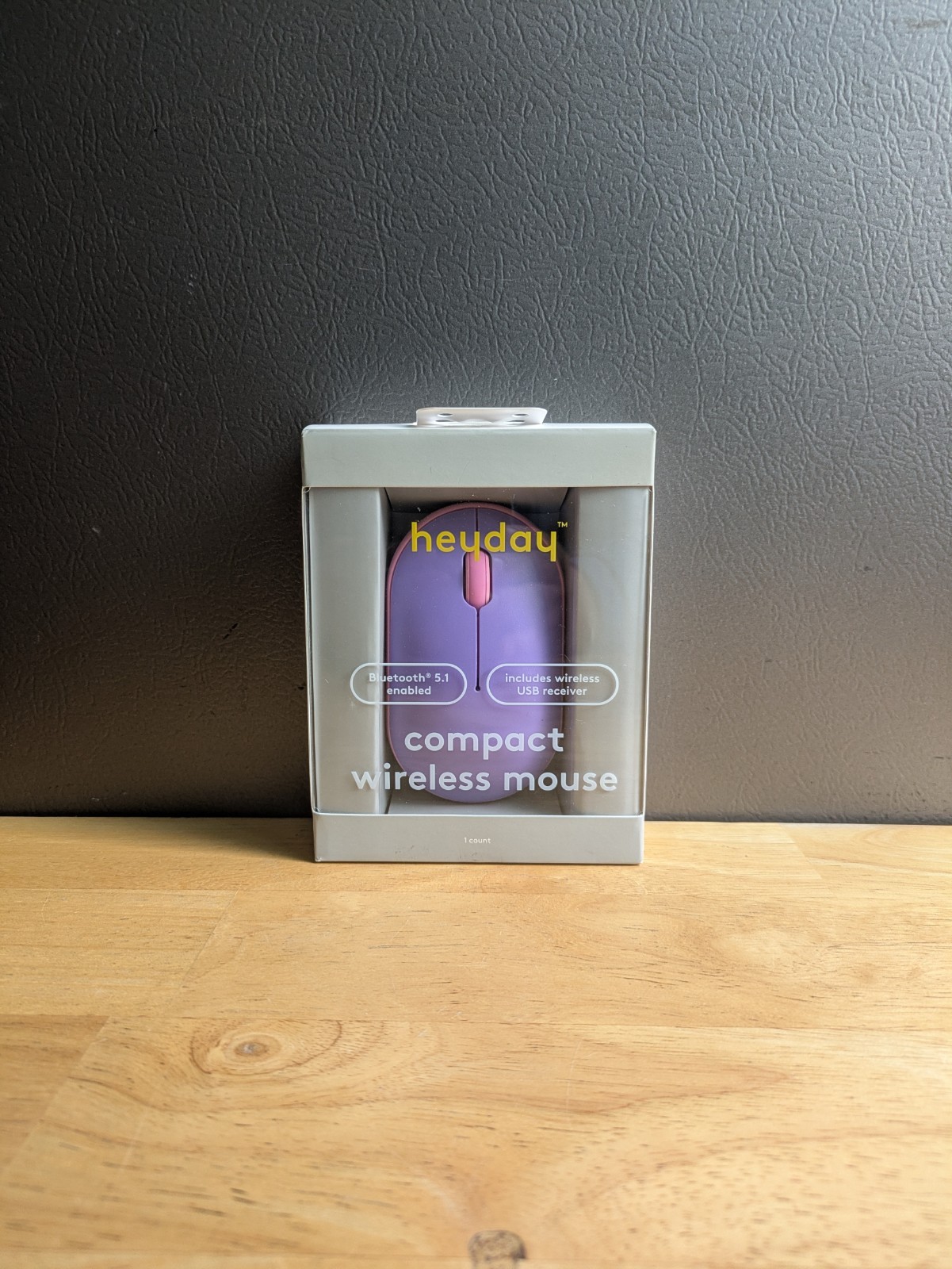 Heyday Compact Wireless Mouse Bluetooth/USB Purple & Pink NEW In Box