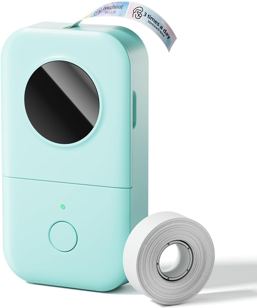 Phomemo Label Maker Machine with Tape, D30 Portable Mini Label Printer, Small Bl