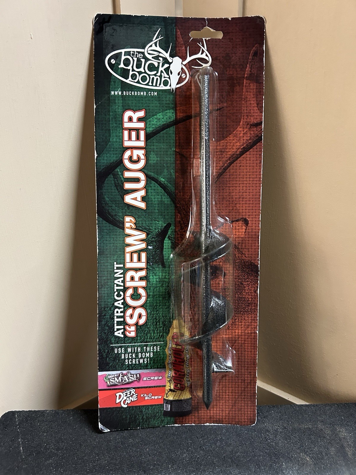 The Buck Bomb Attractant Screw Auger for Corn Holer In-Ground Feed Block