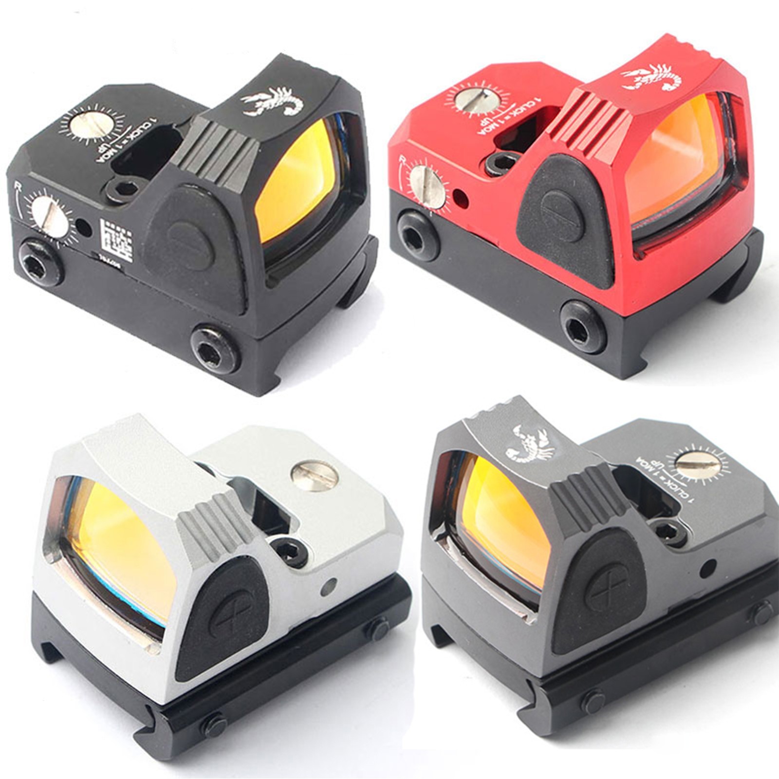 Mini RMR Tactical Red Dot Reflex Sight Scope for Pistol Glock 17 19 20mm Mount