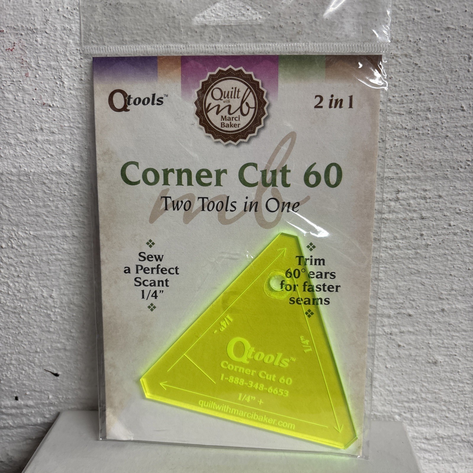 Alicias Attic Qtool Corner Cut 60 Quitling Solution 60 Degree Seams Ruler