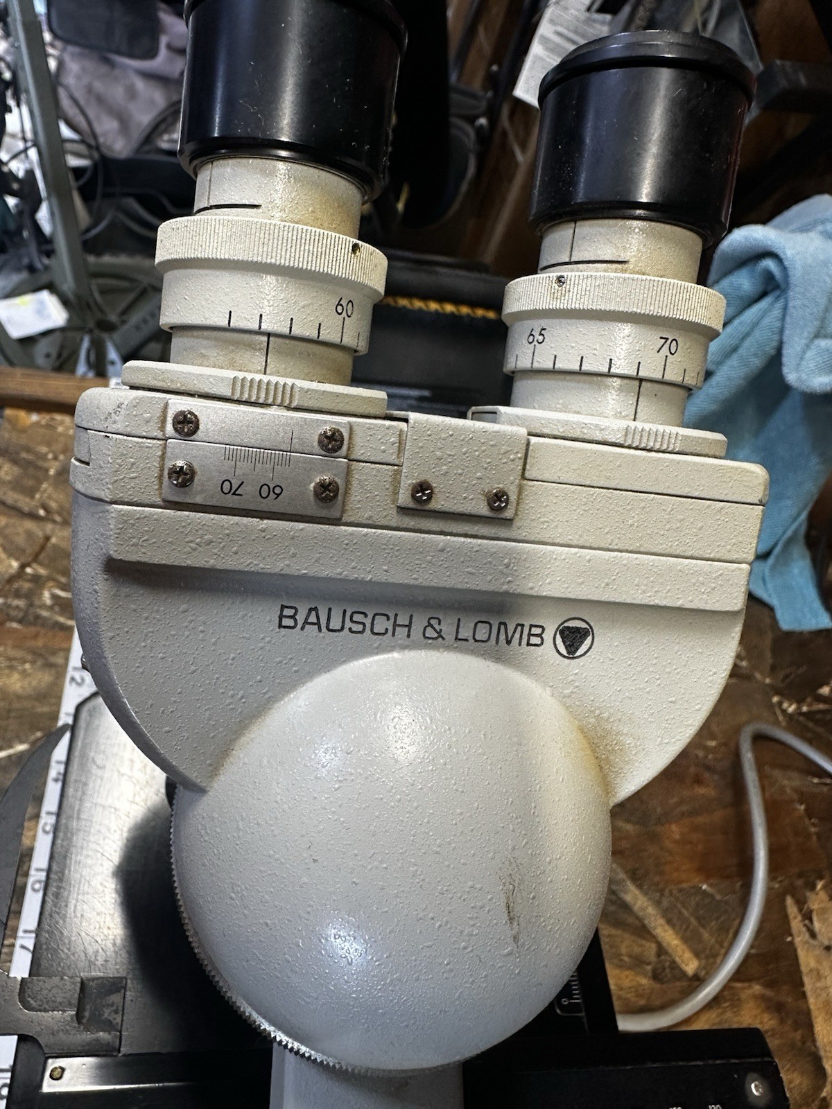 Bausch & Lomb Bino Style Microscope. Tested and Working Good Condition See Pics