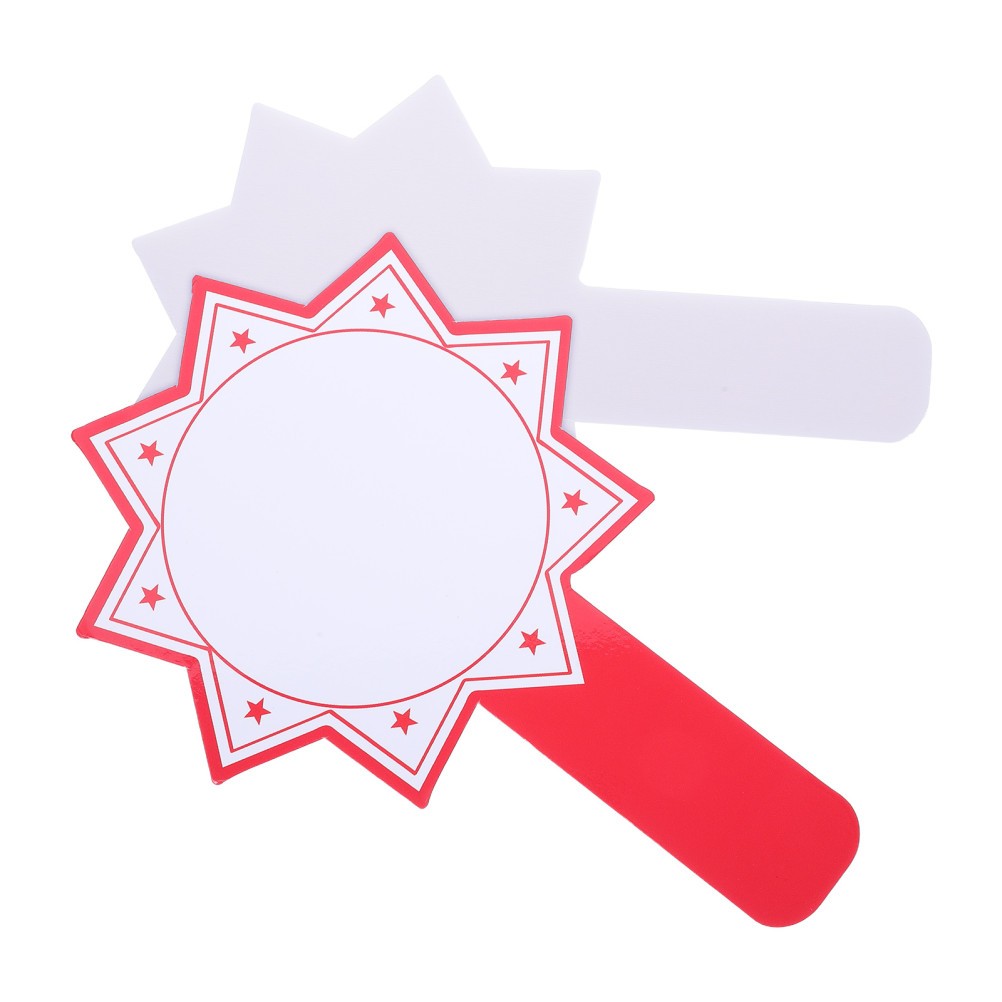 2pcs 12x8 Inch Reusable Judging Paddles, Handheld Blank White Board Single