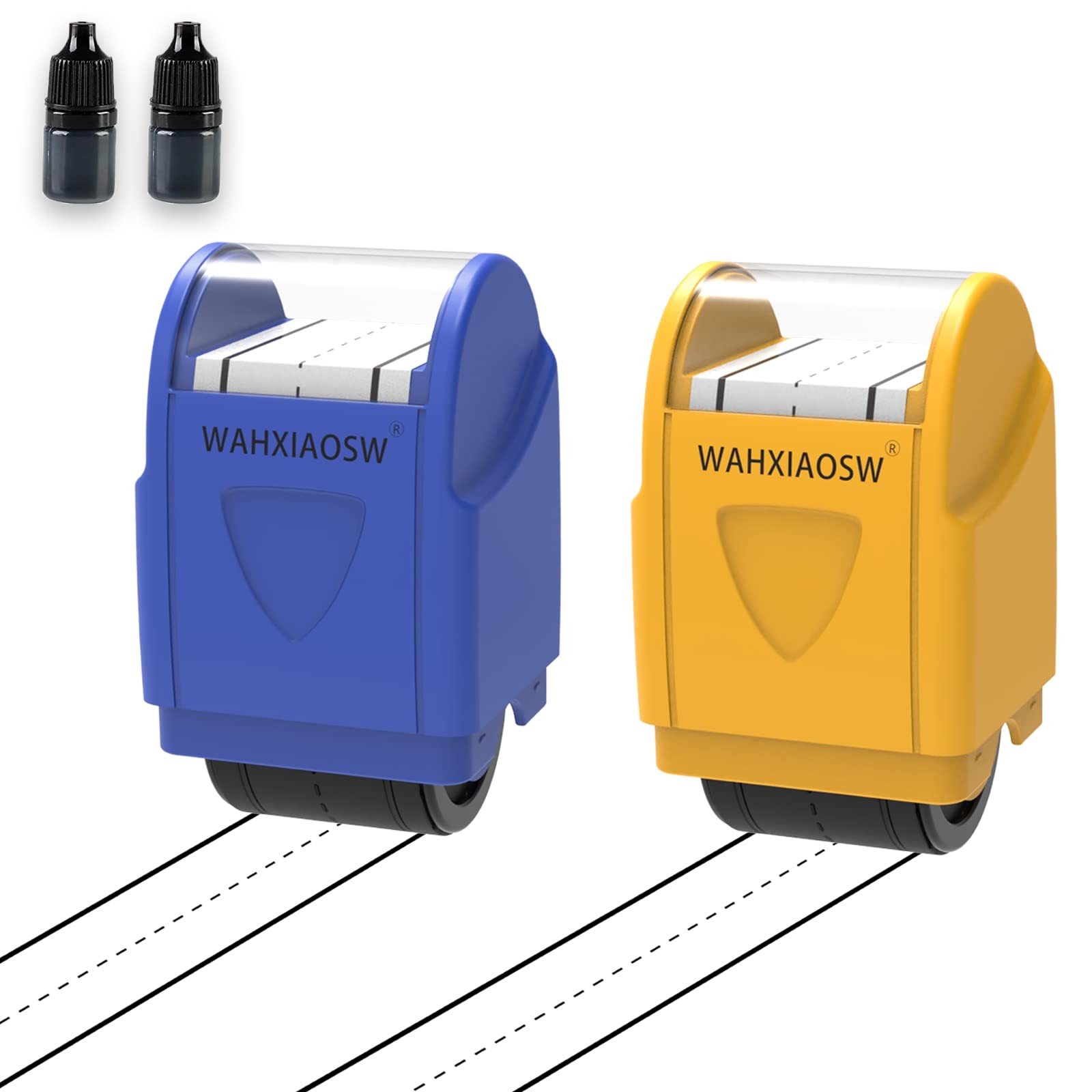 WAHXIAOSW Yellow+blue Handwriting Stamp Roller