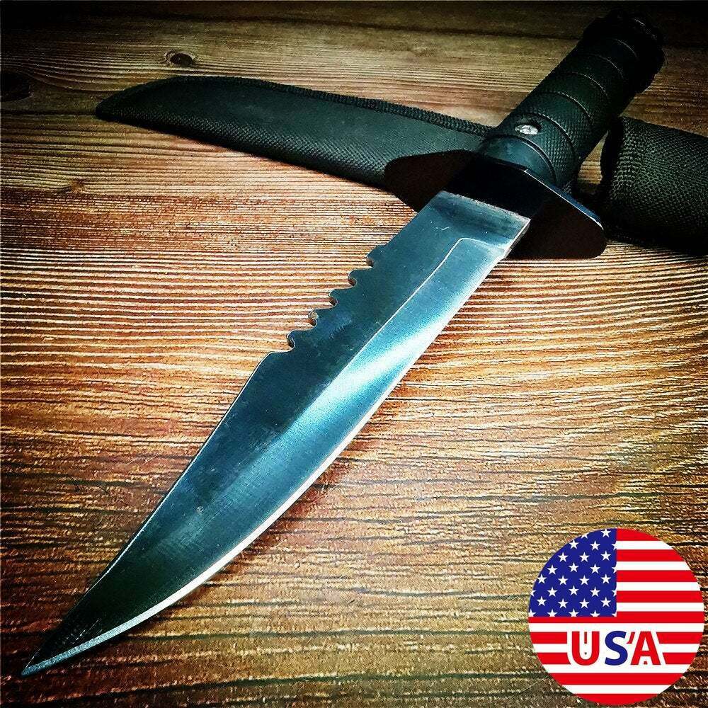 11.4" Rambo Combat Knives OUTDOOR FIXED BLADE KNIFE JUNGLE HUNTING CAMPING GEAR