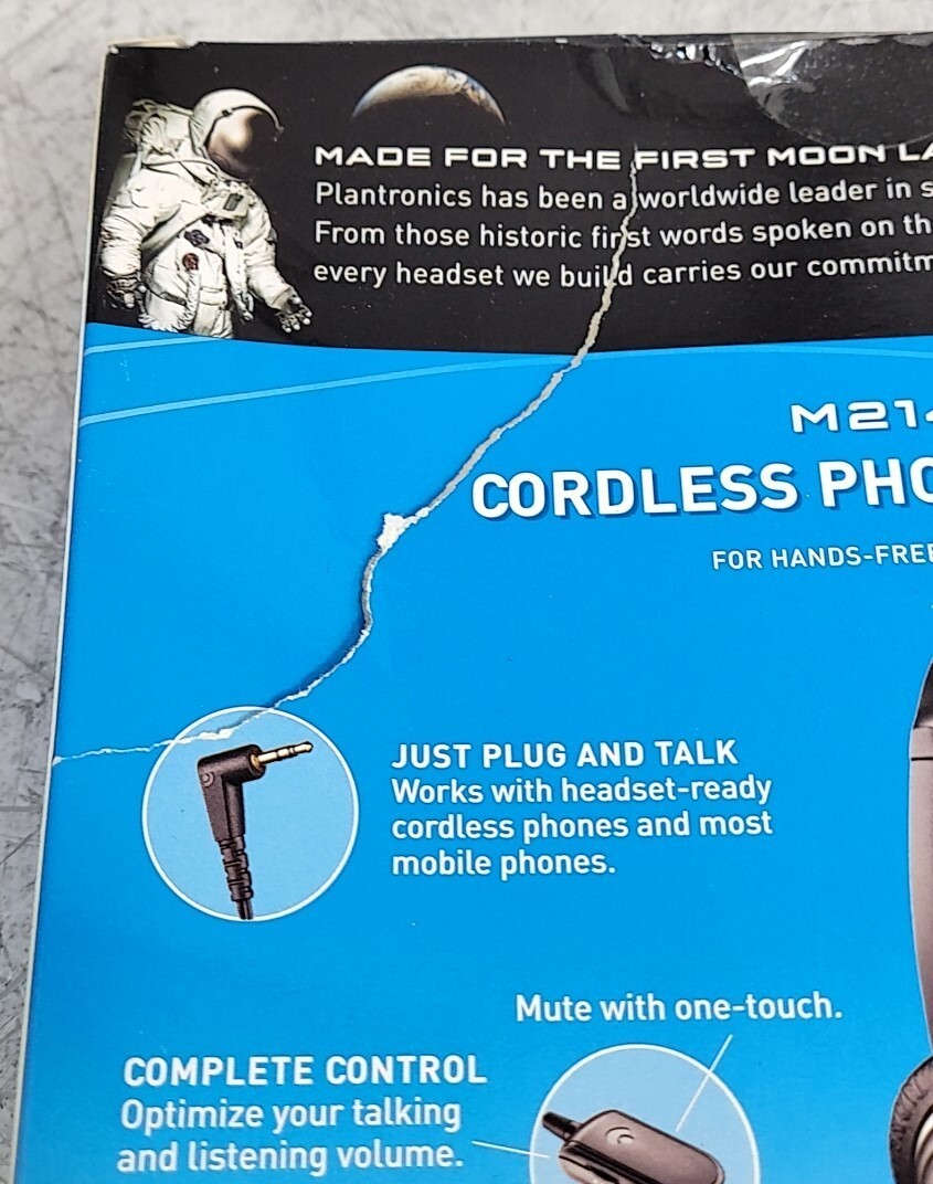 NEW SEALED BOX Plantronics M214C Cordless Phone Headset SEE NOTES