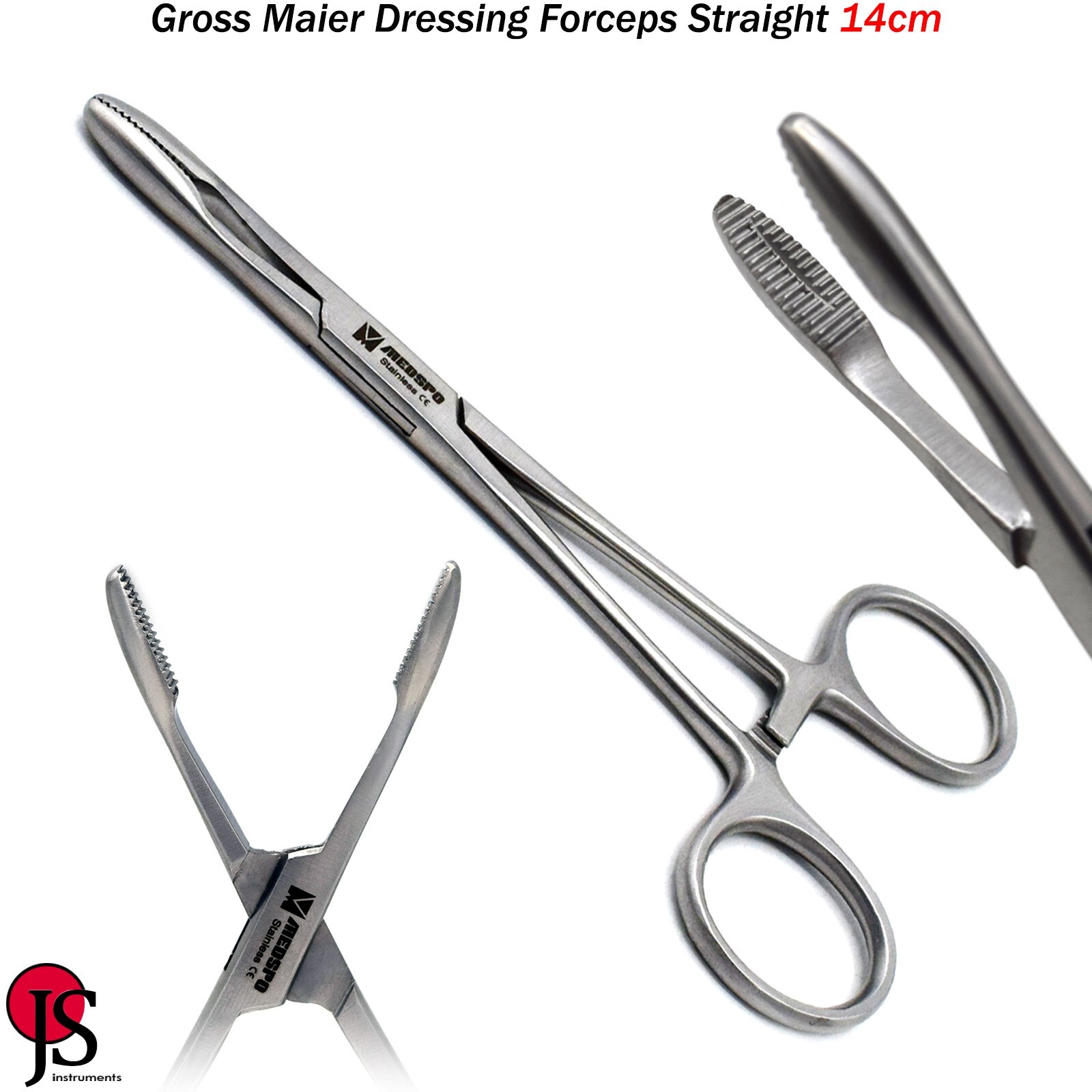Body Tattoo Piercing Instruments Clamp Forceps 14cm Straight Stainless Steel