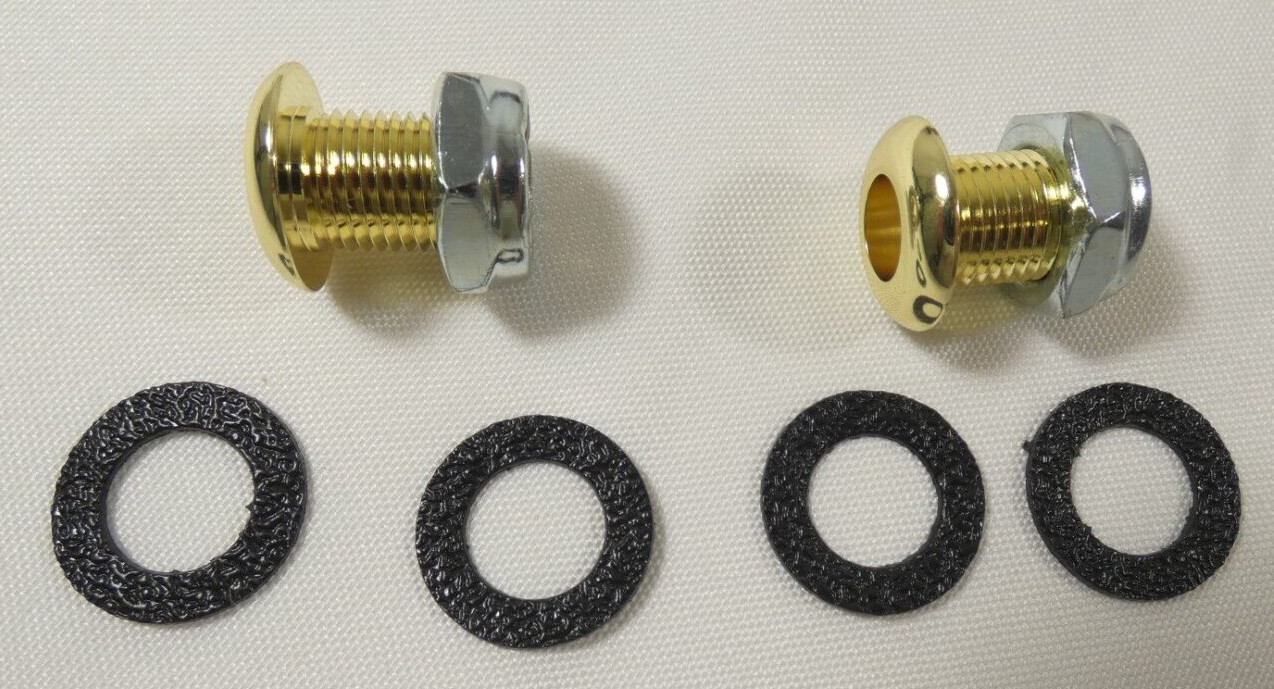 NEW Brass 1/2" Die Cast Drum Air Vent Set of 2 & Gaskets for Bass Tom Snare Kit