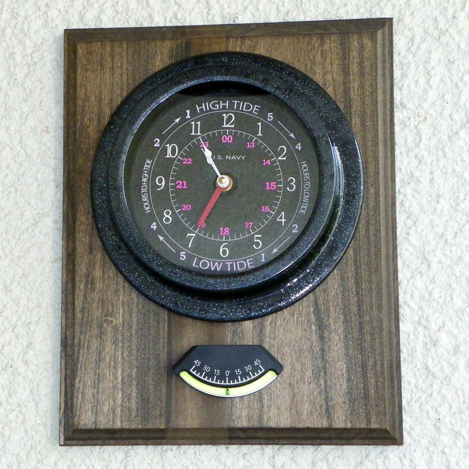 CAPTAIN'S TIME AND TIDE WALL CLOCK LARGE 9"