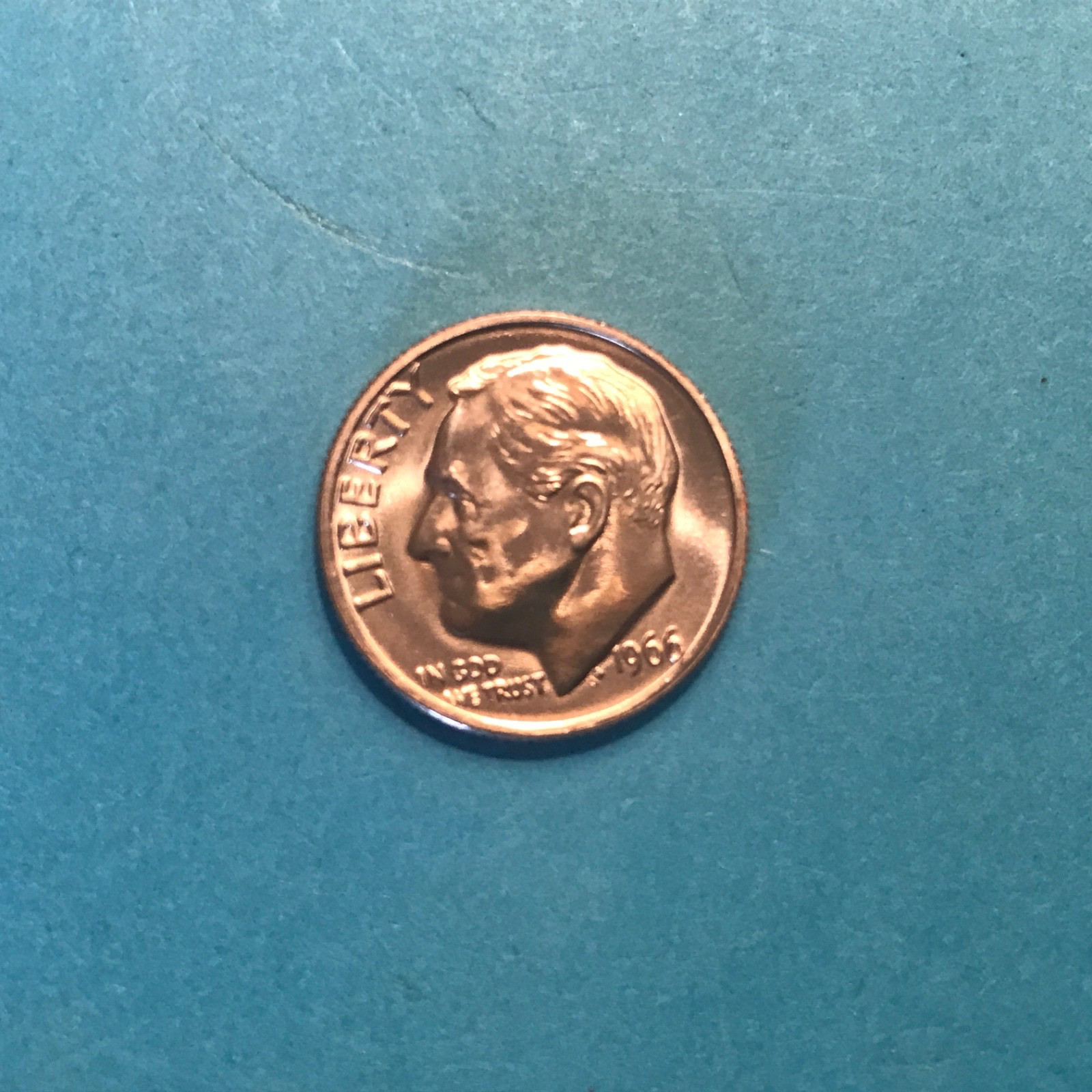 1966 SMS  Roosevelt  Dime  From Mint Set   FREE SHIP
