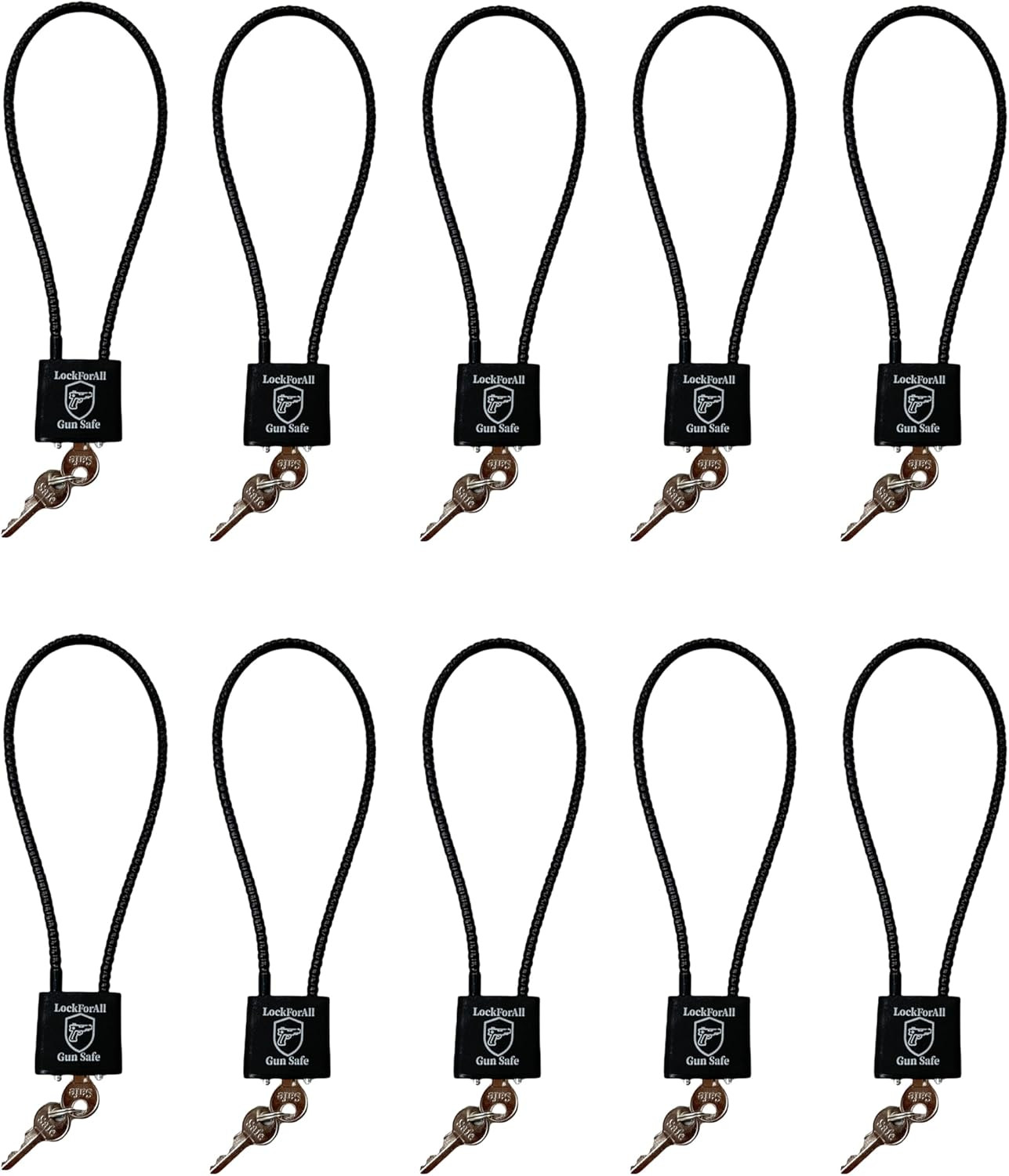 Cable Gun Locks with Keys Hunting Sports- Keyed Alike 15" Cable Gun Safe Lock...