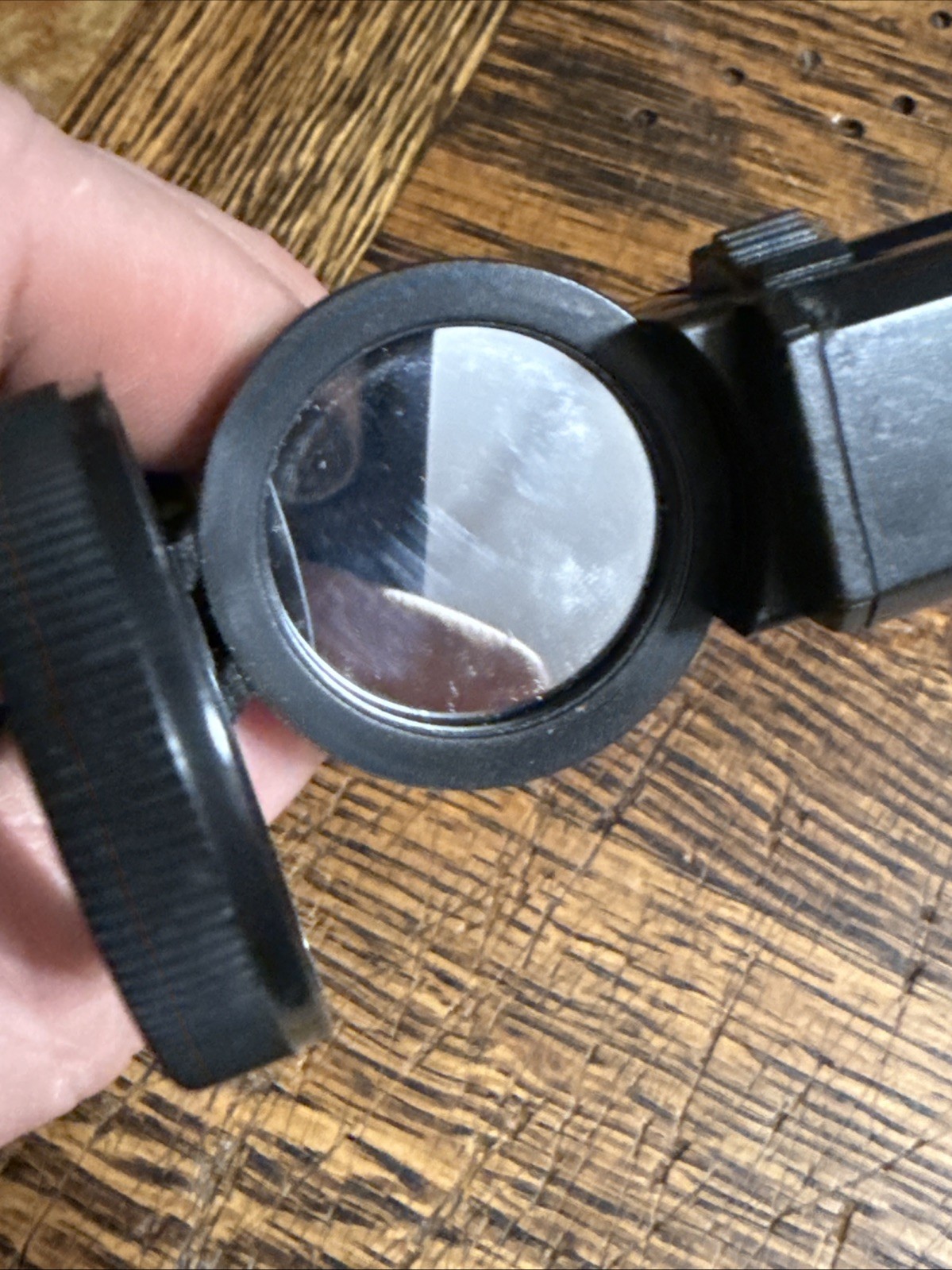 Vintage Pocket Multi-Function Compass Mirror Magnifying Fire Starter Scouts