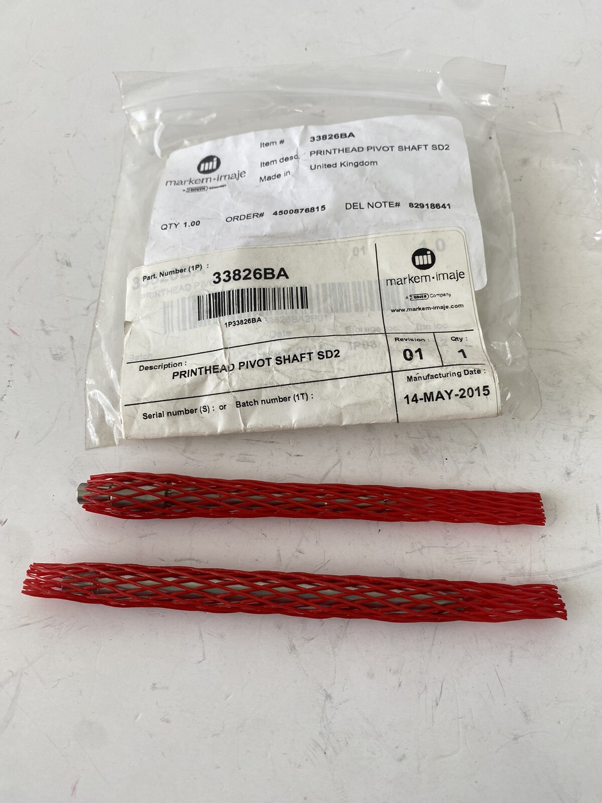 Lot Of 2 Markem  Imaje Guide Roller Assembly 33826.BA