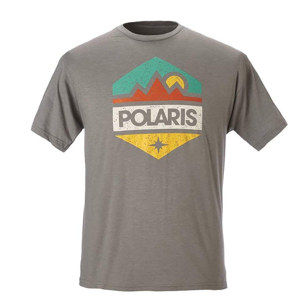 Polaris Men's Hex RZR Sportsman ATV SxS Tee Heather Gray -Pick Size