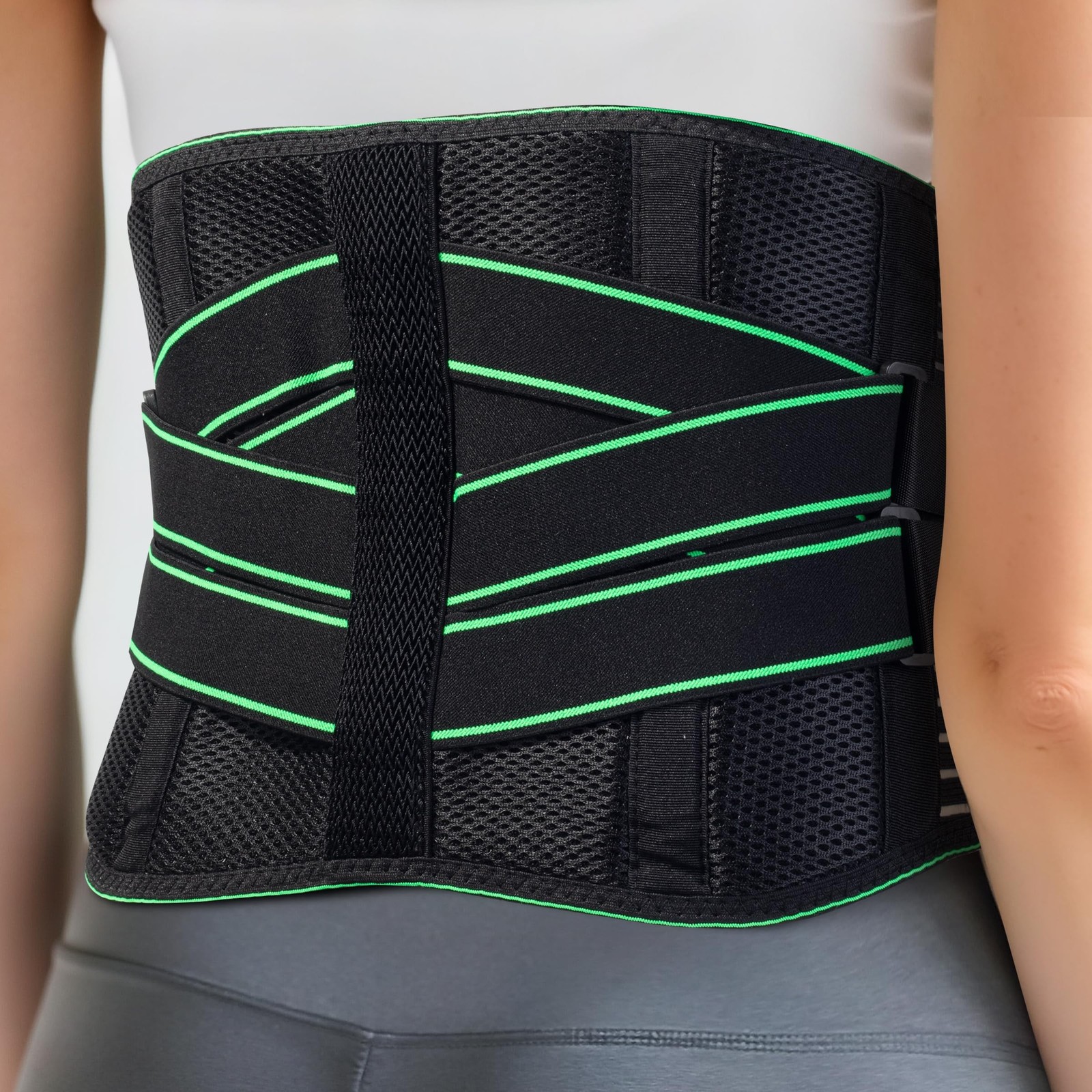 DR JK- Lower Back Brace with Lumbar Pad for Men and Women, Medium, Back Brace...