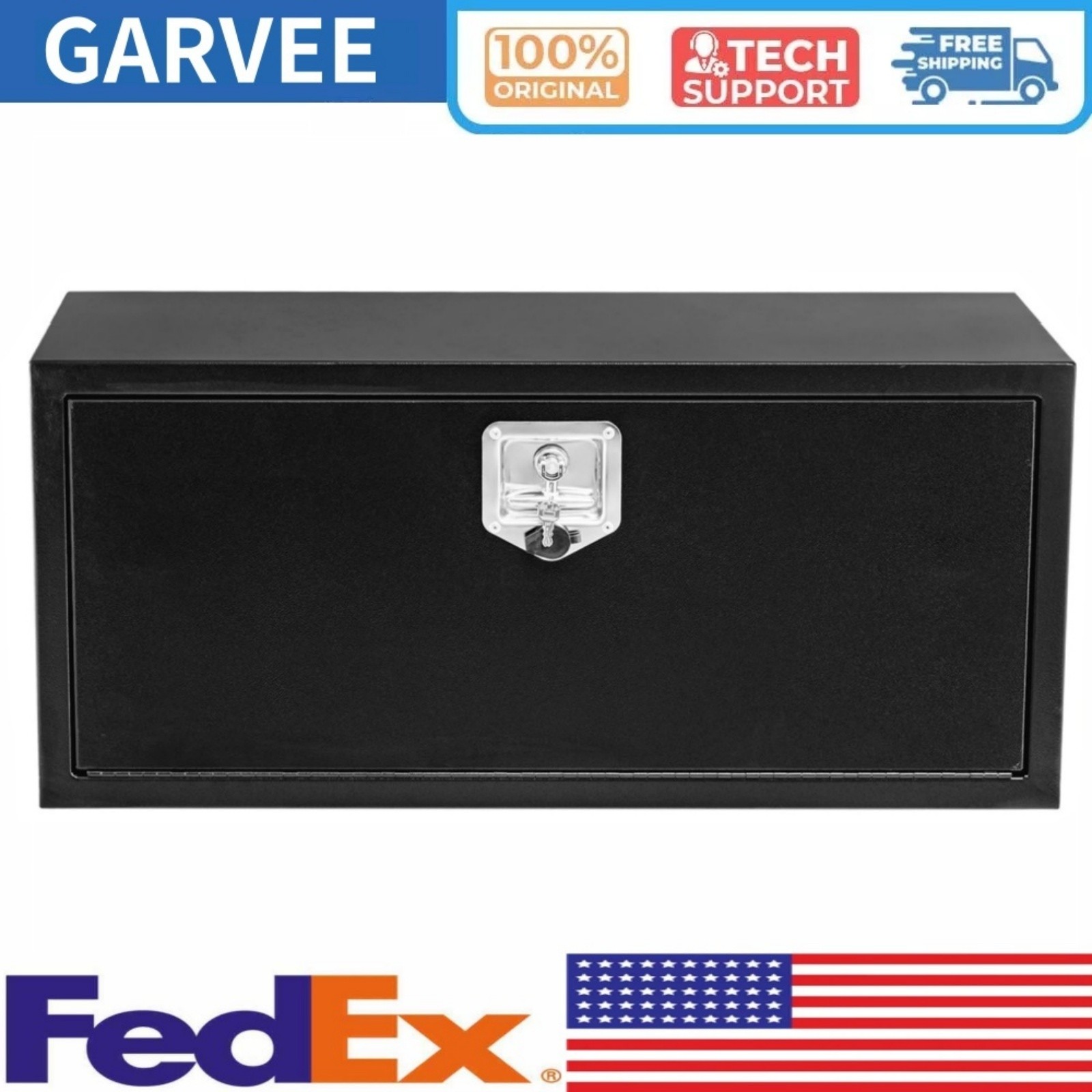 24 in x 18 in x 18 in Tool Box Tool Chest Organizer w/Lock and Keys For Pickup